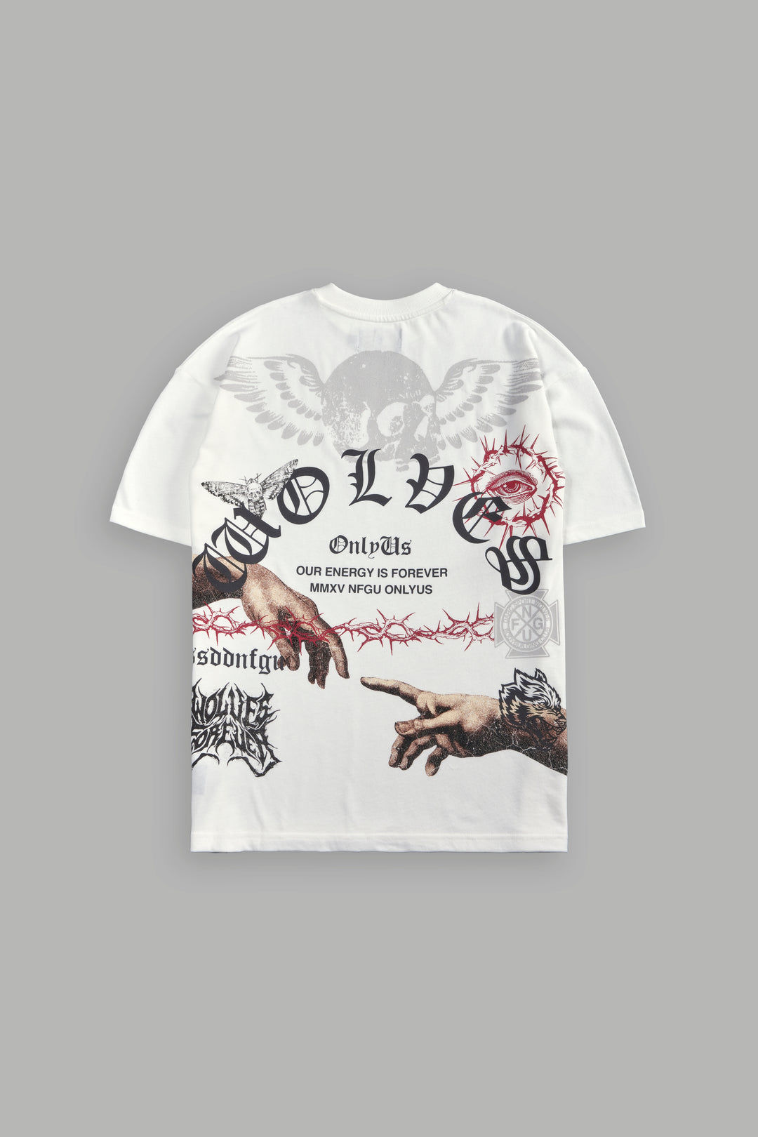 Darc Creed "Premium" Oversized Tee in Cream