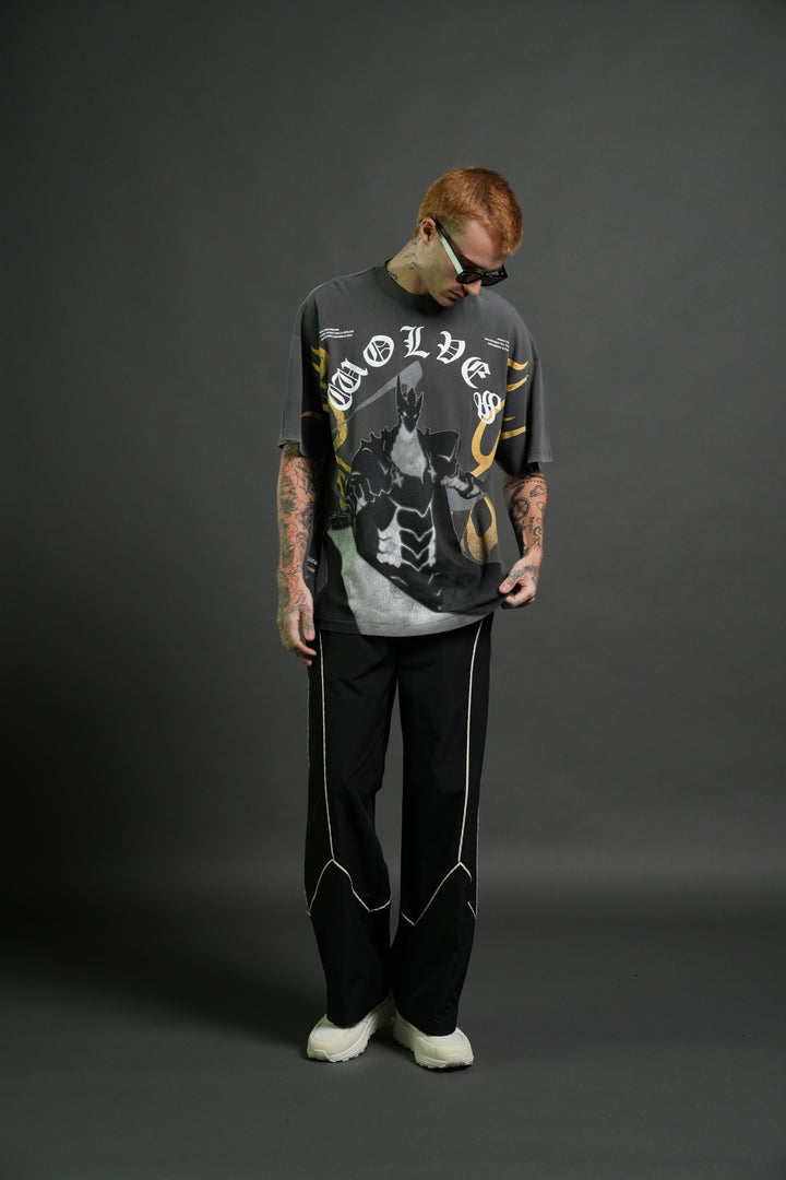 Igris Ascends Premium Oversized Tee in Wolf Gray