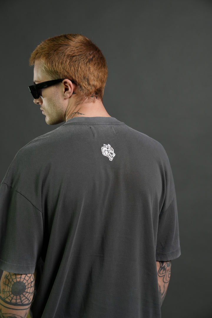 Igris Ascends Premium Oversized Tee in Wolf Gray