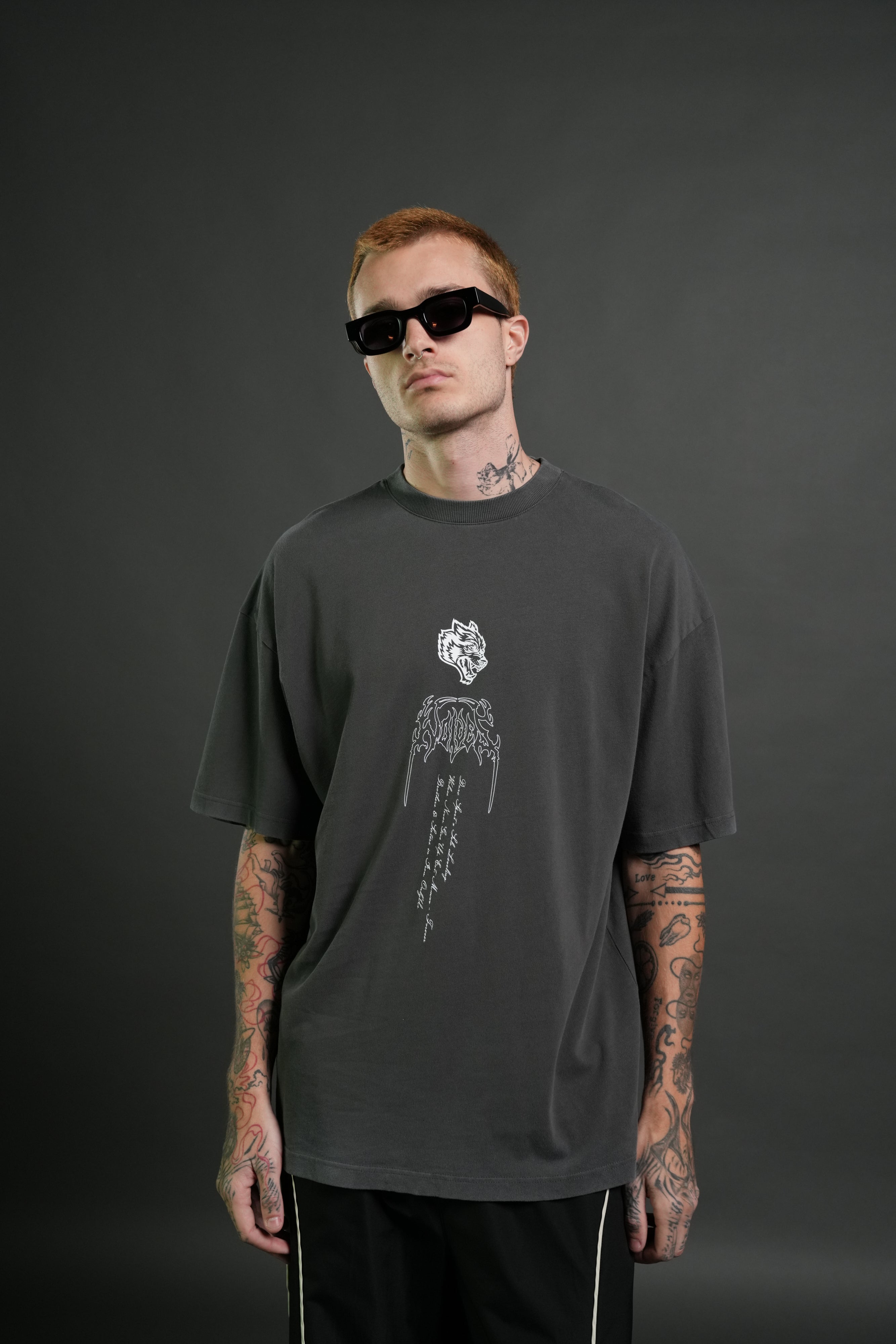 The Valkyrie Premium Oversized Tee in Wolf Gray