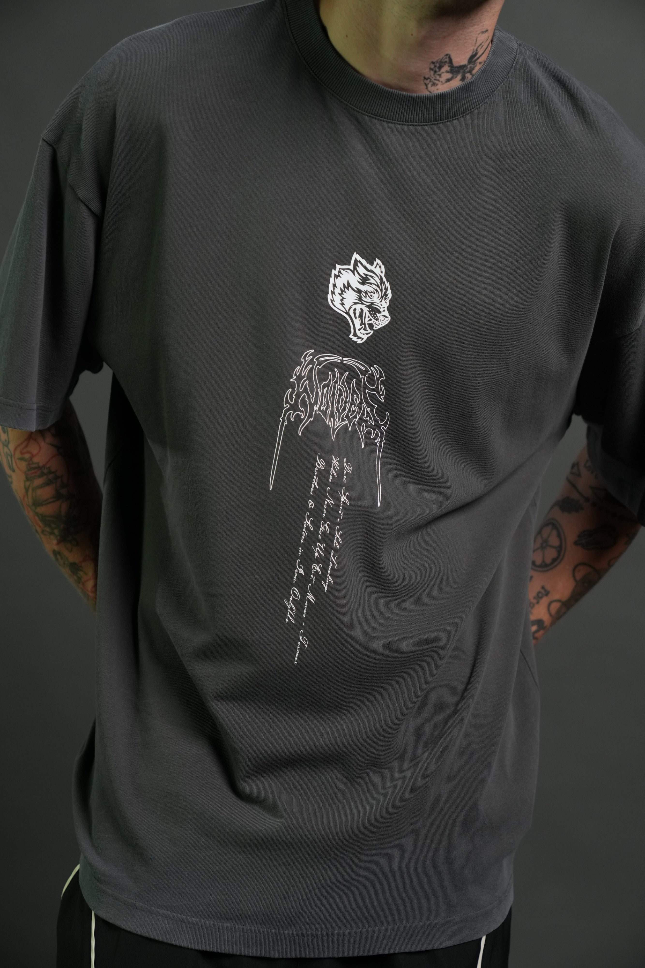 The Valkyrie Premium Oversized Tee in Wolf Gray