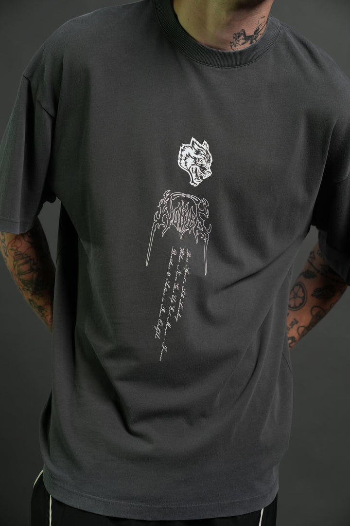 The Valkyrie Premium Oversized Tee in Wolf Gray