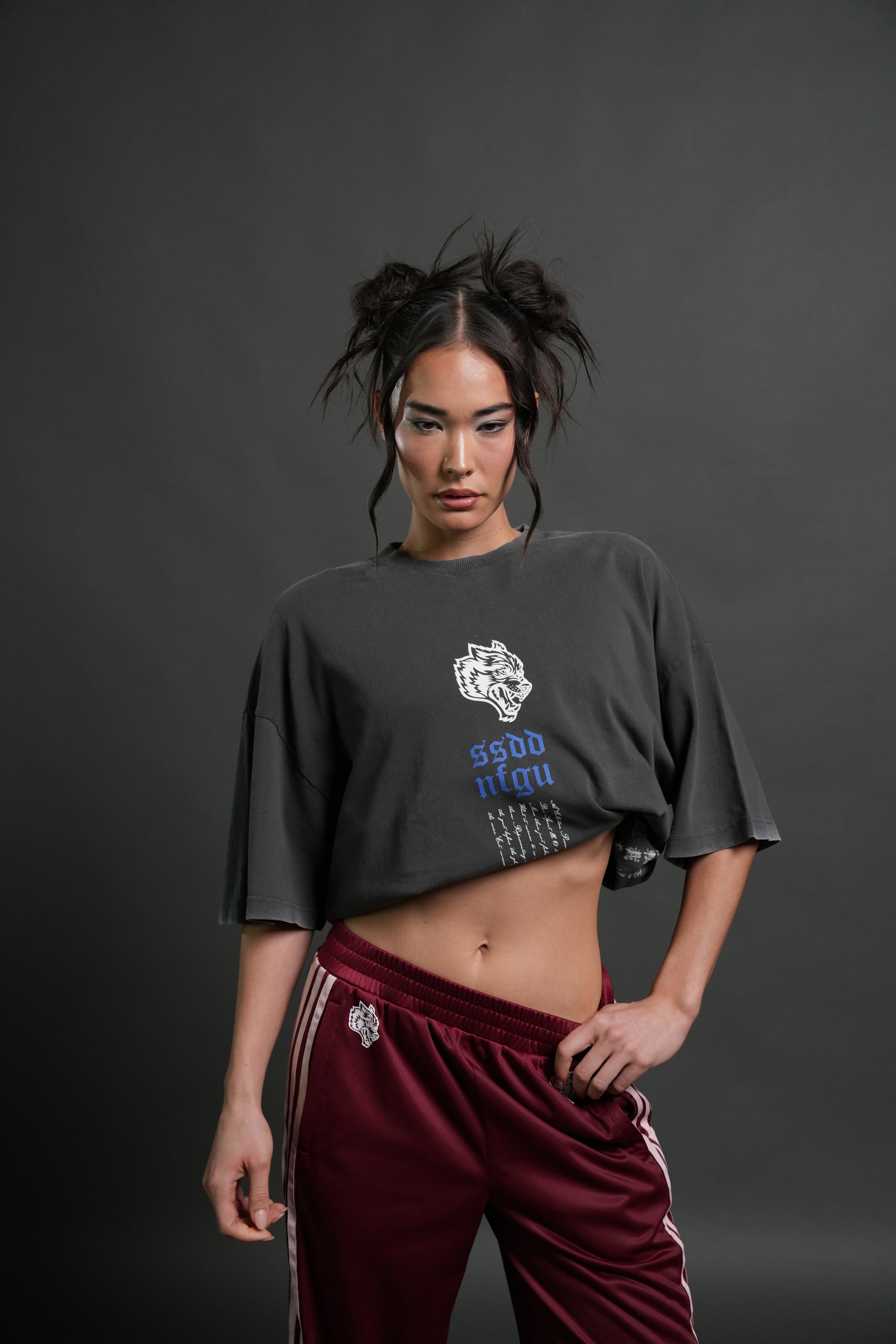 Relentless Premium Oversized Tee in Wolf Gray