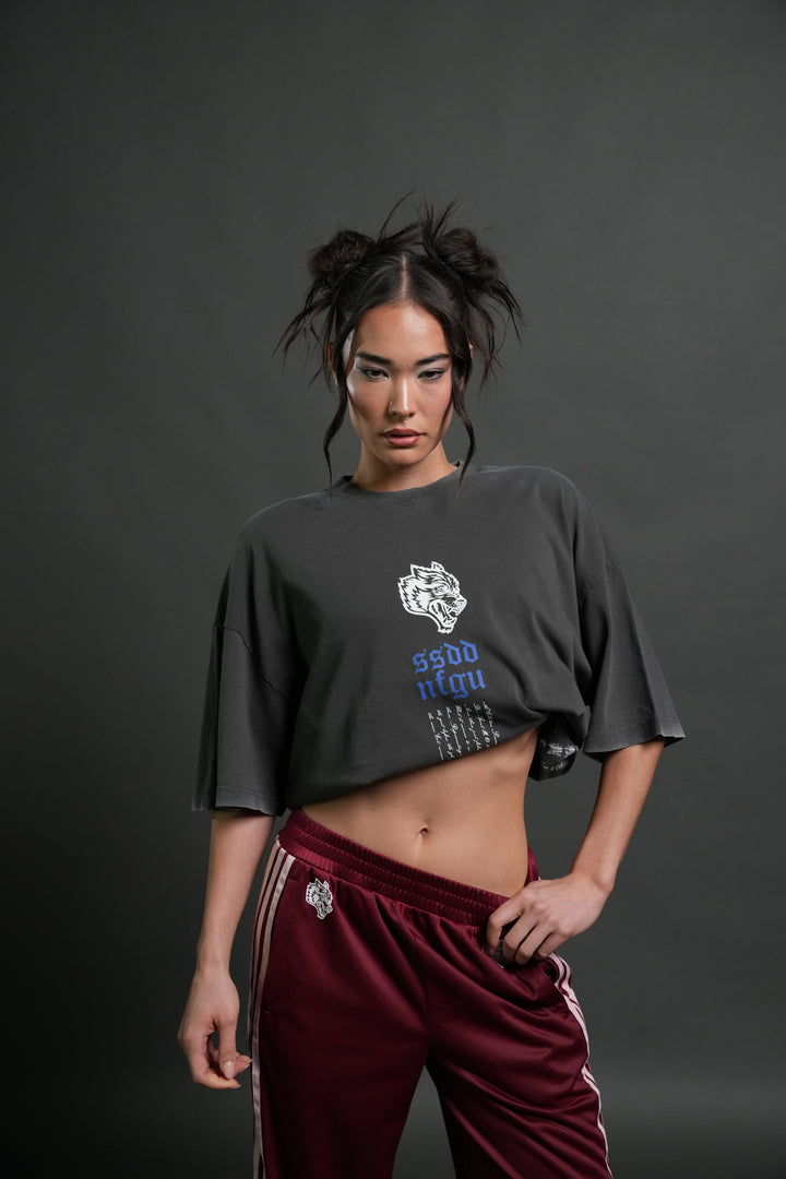 Relentless Premium Oversized Tee in Wolf Gray