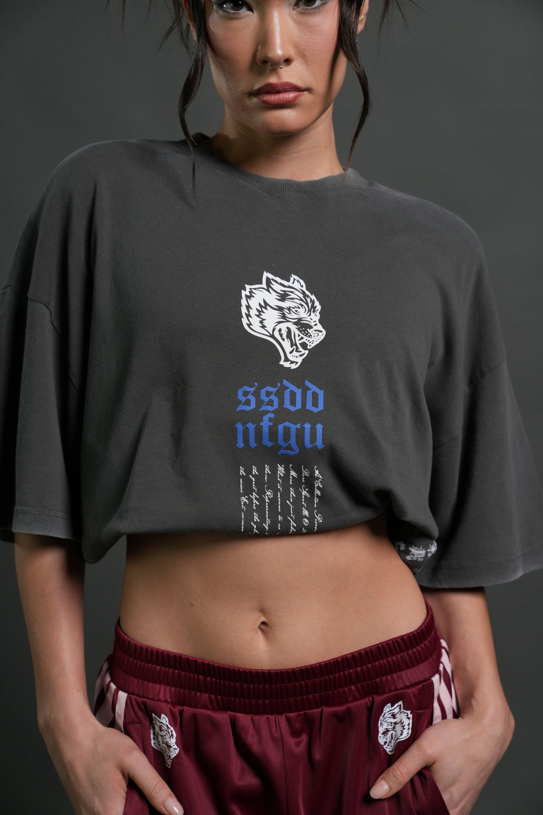 Relentless Premium Oversized Tee in Wolf Gray