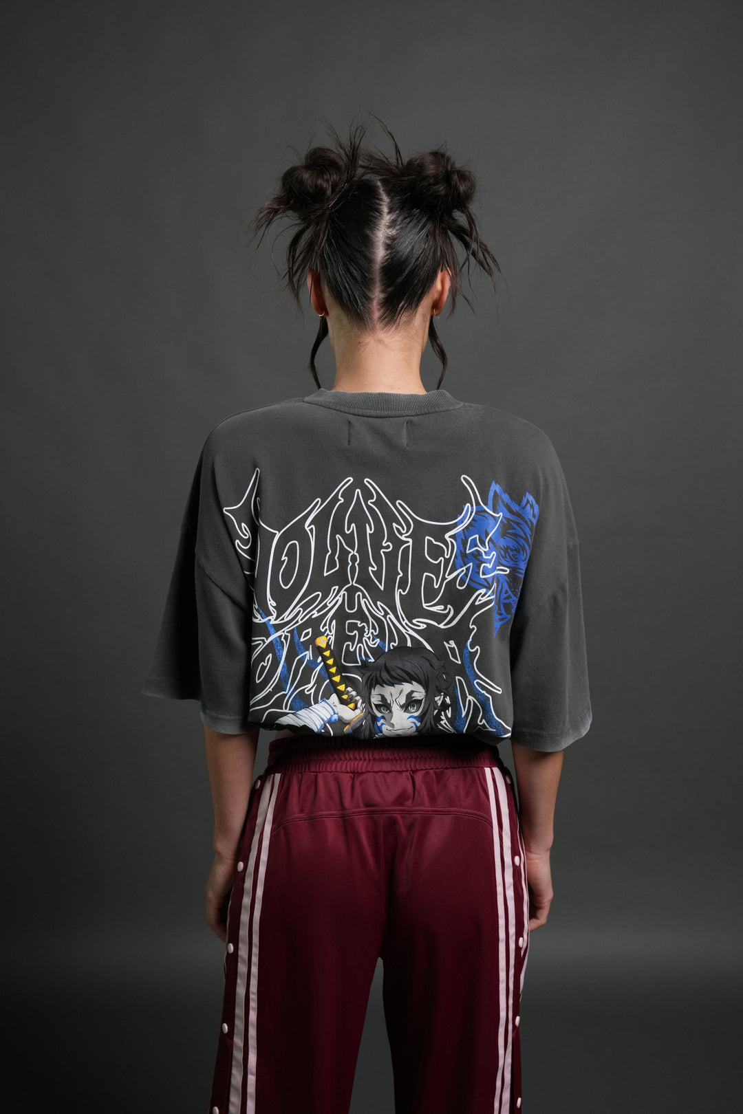 Relentless Premium Oversized Tee in Wolf Gray