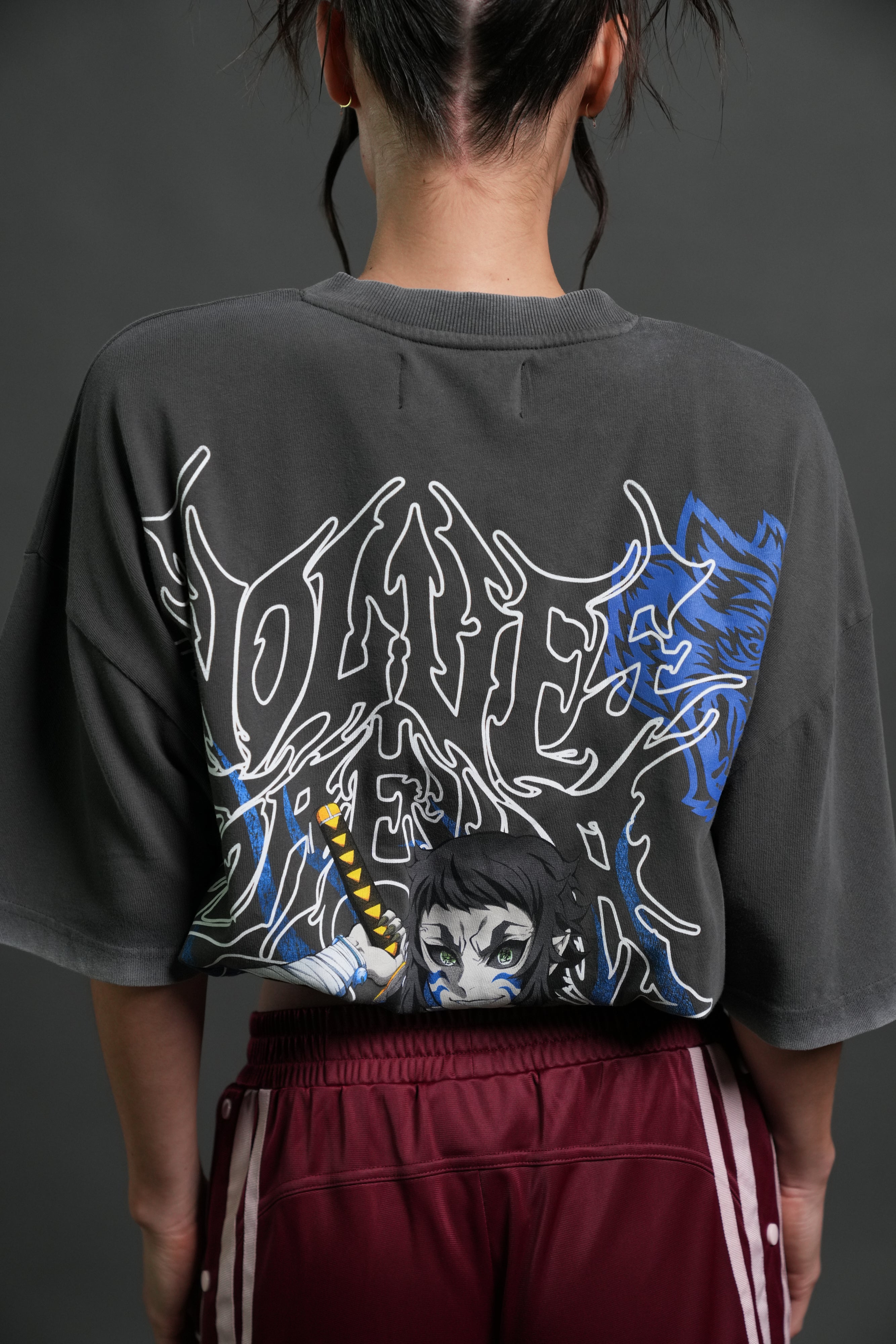 Relentless Premium Oversized Tee in Wolf Gray