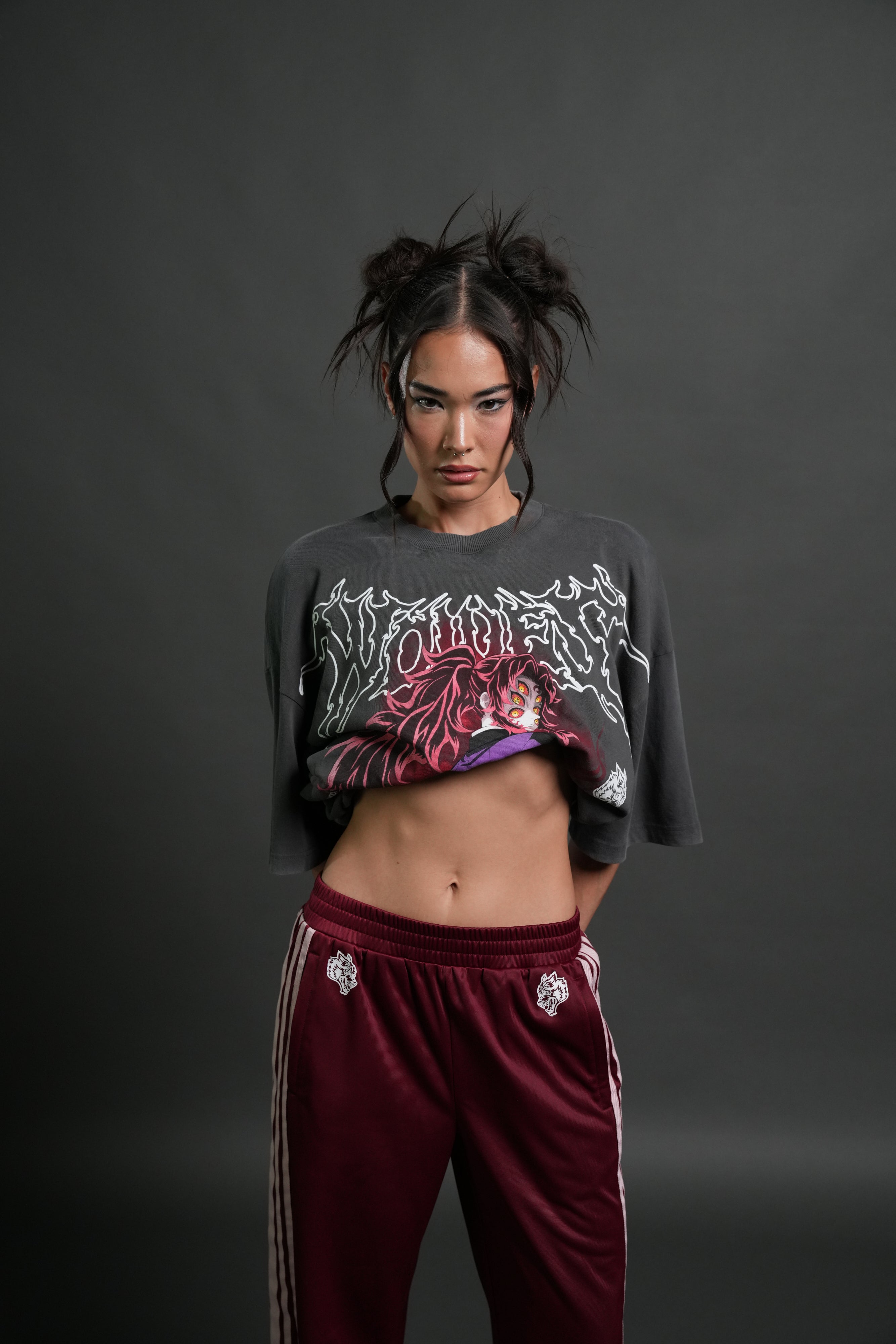 Blood Moon Premium Oversized Tee in Wolf Gray