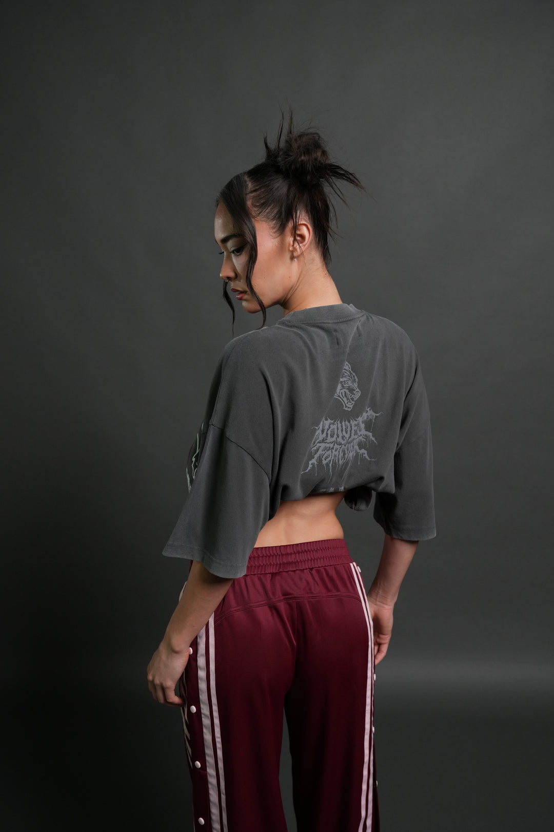 Blood Moon Premium Oversized Tee in Wolf Gray