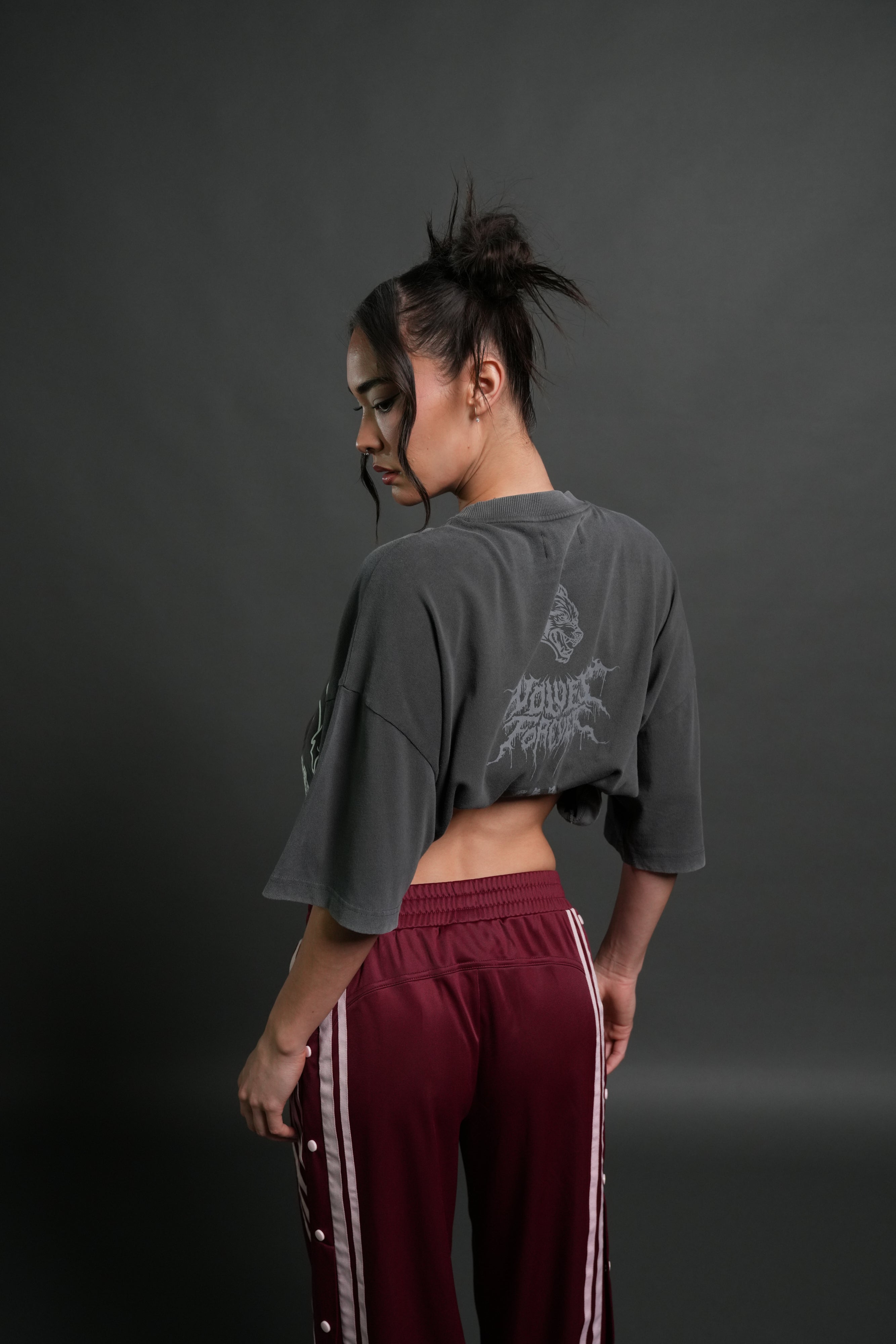 Blood Moon Premium Oversized Tee in Wolf Gray