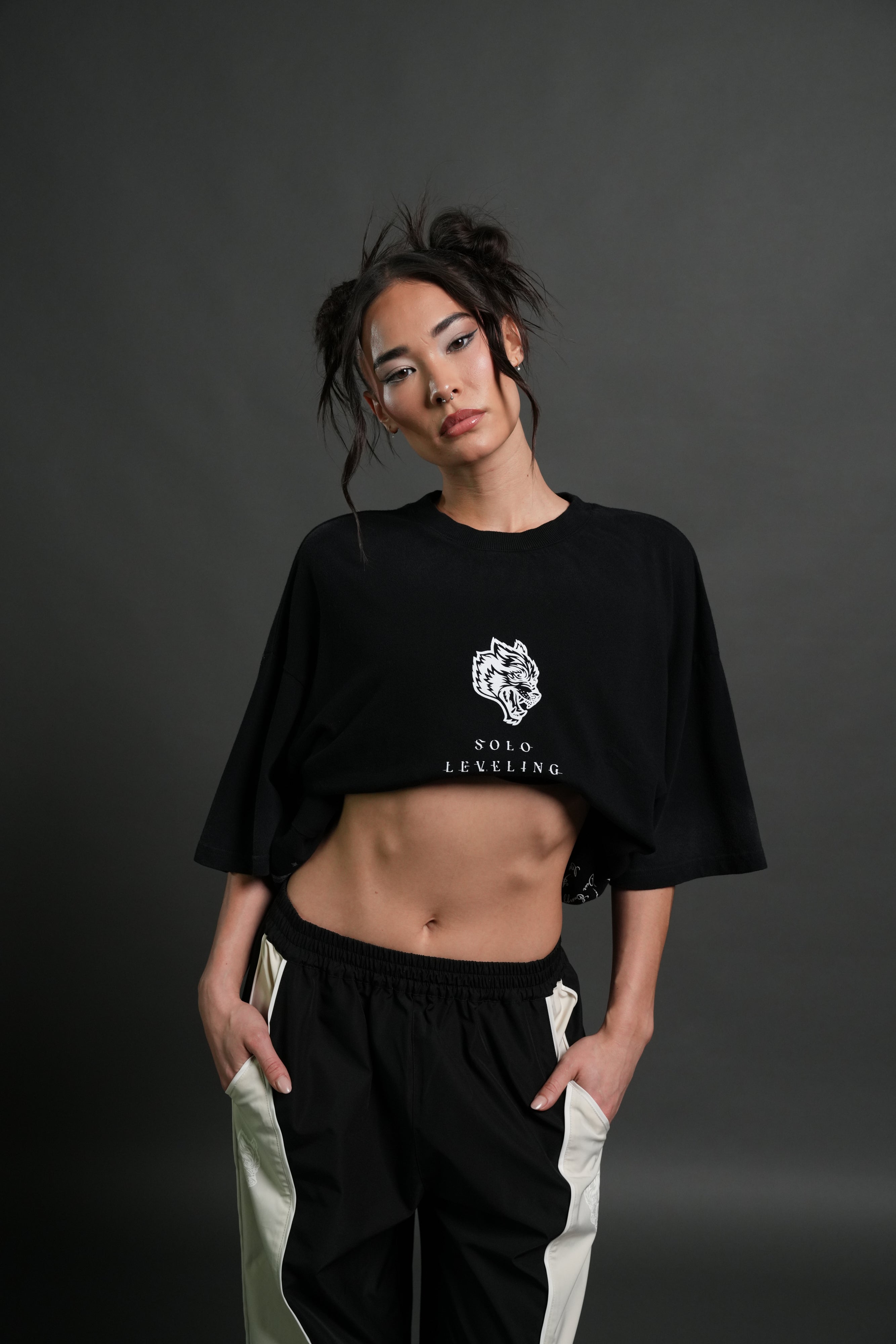Celestial Knight Premium Oversized Tee in Black