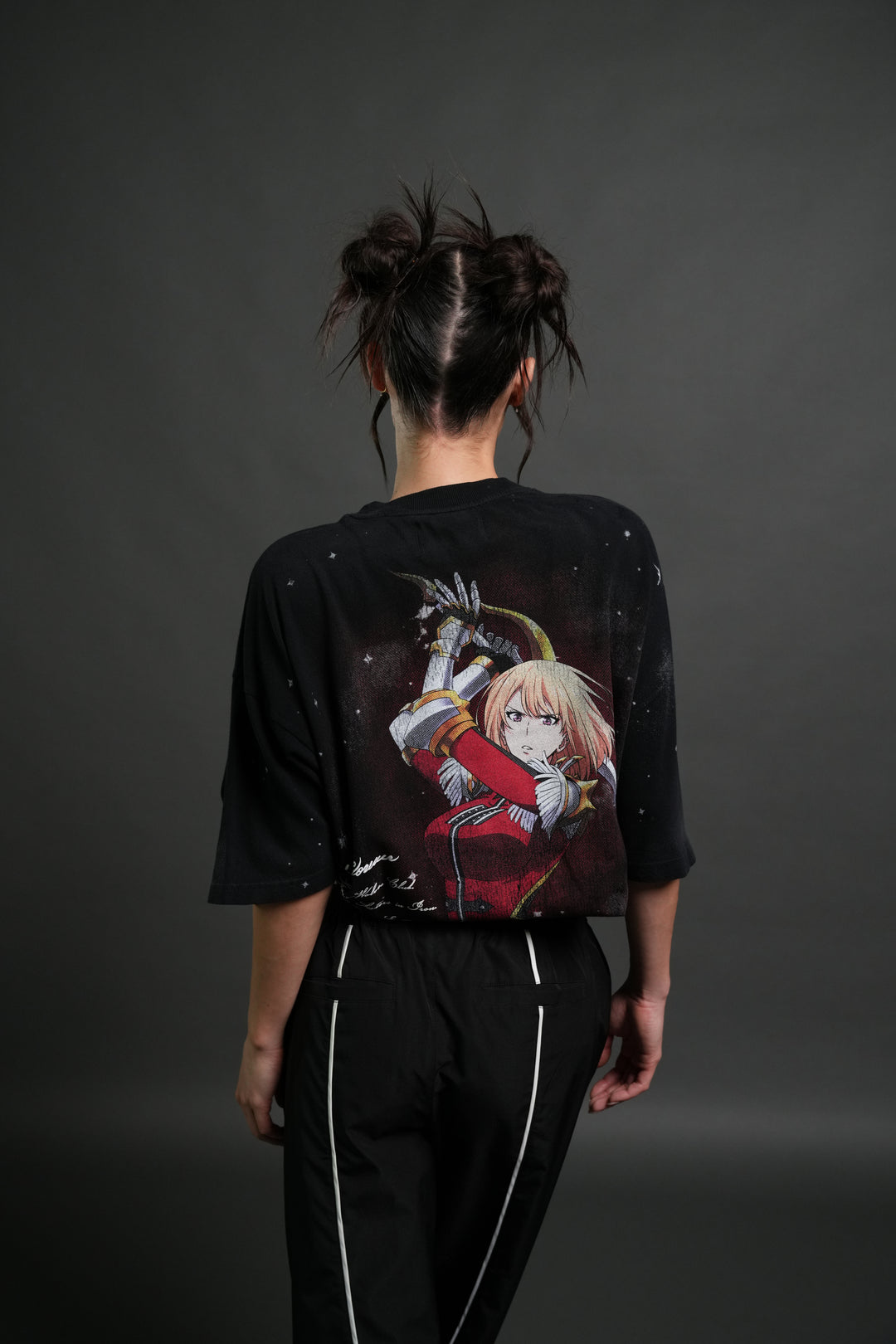 Celestial Knight Premium Oversized Tee in Black