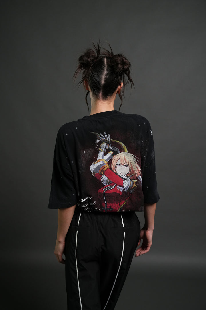 Celestial Knight Premium Oversized Tee in Black
