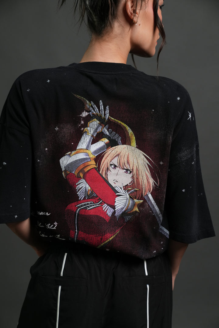Celestial Knight Premium Oversized Tee in Black