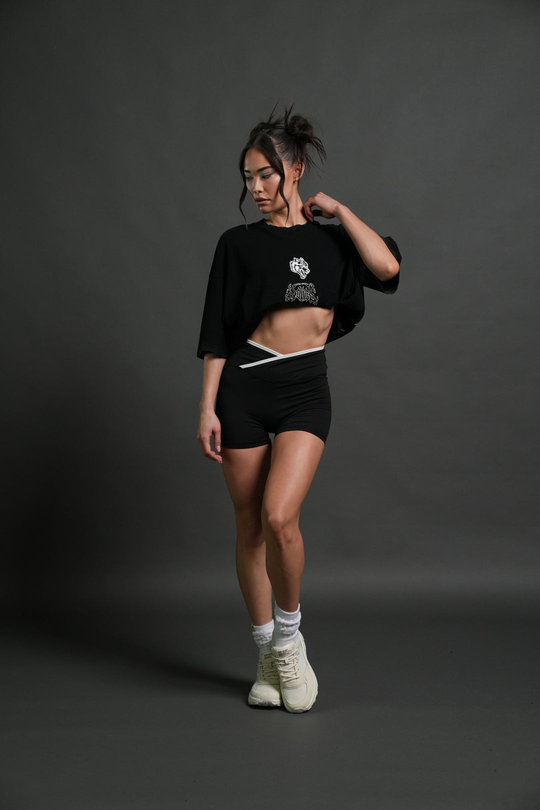 The Valkyrie Premium Oversized Tee in Black