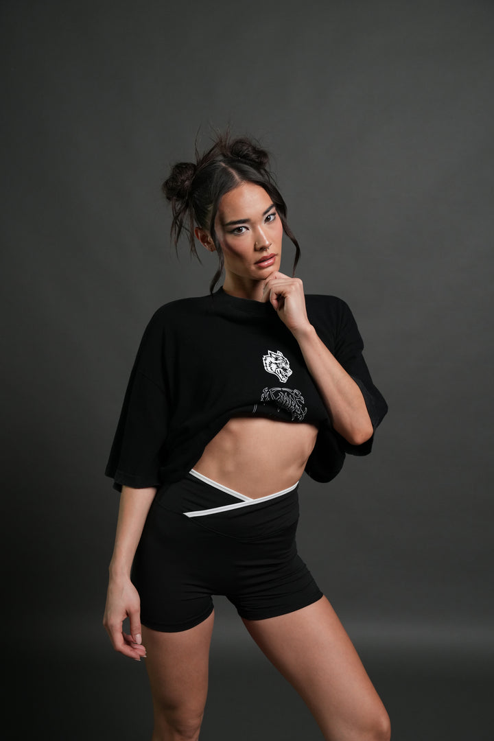 The Valkyrie Premium Oversized Tee in Black