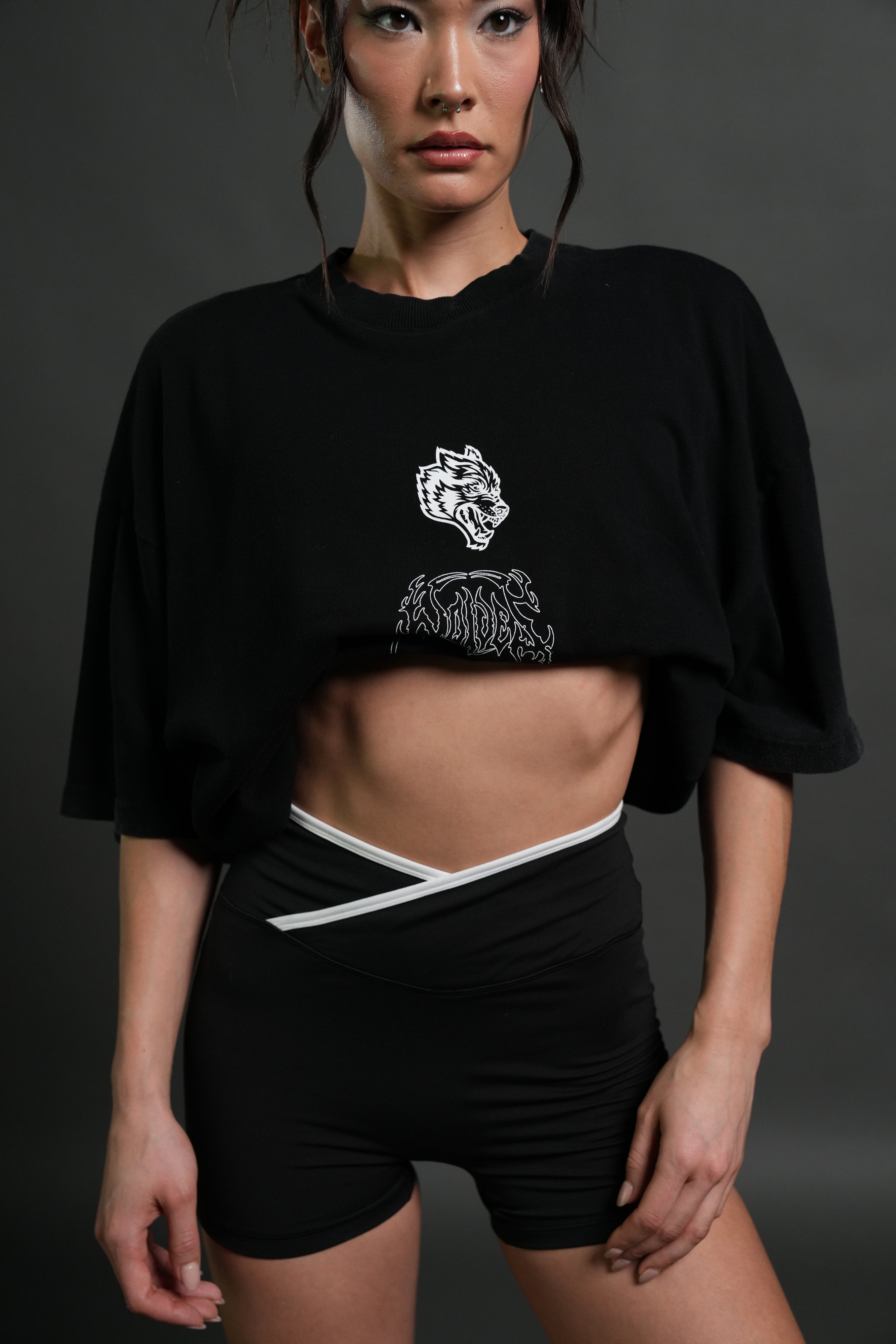 The Valkyrie Premium Oversized Tee in Black