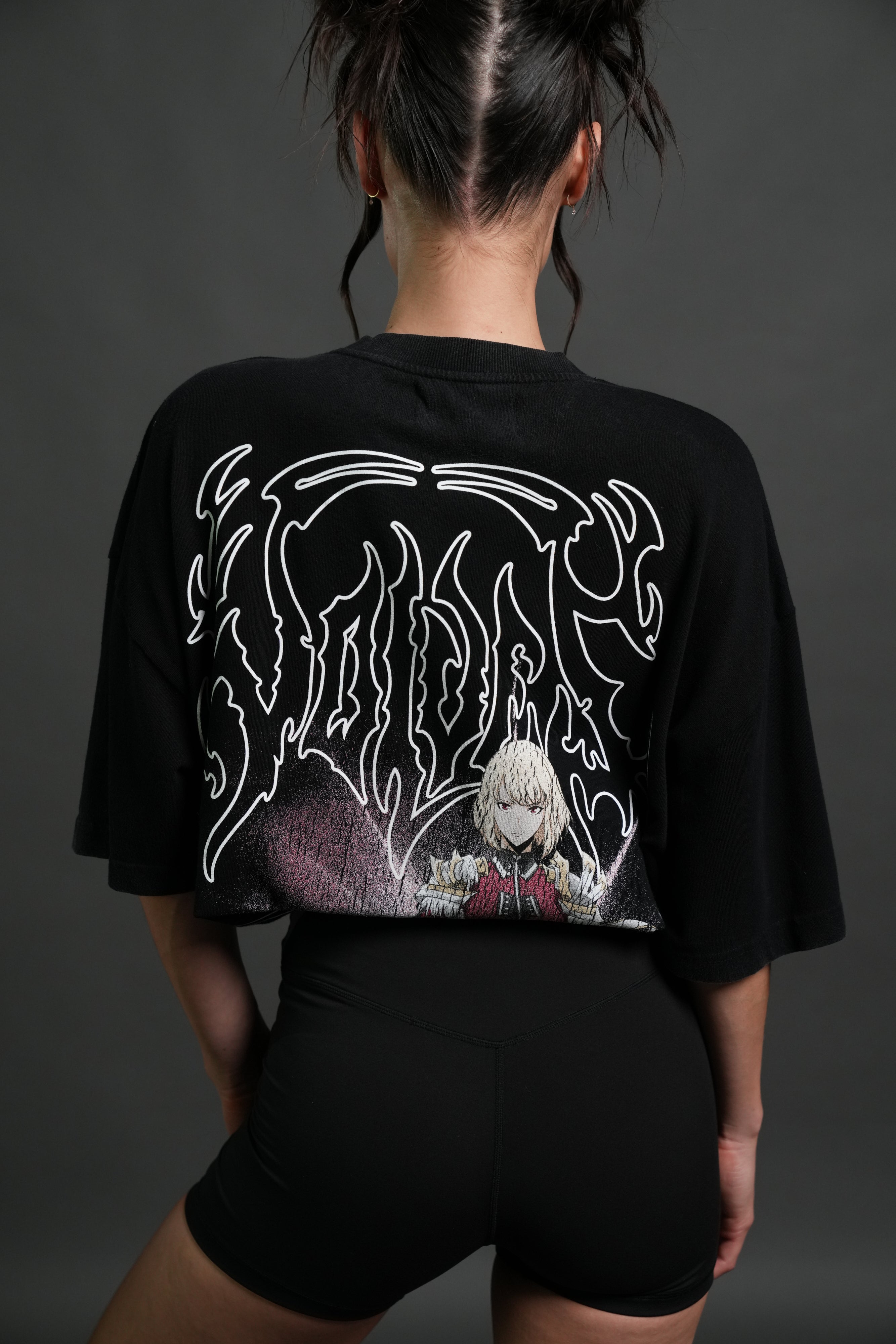 The Valkyrie Premium Oversized Tee in Black