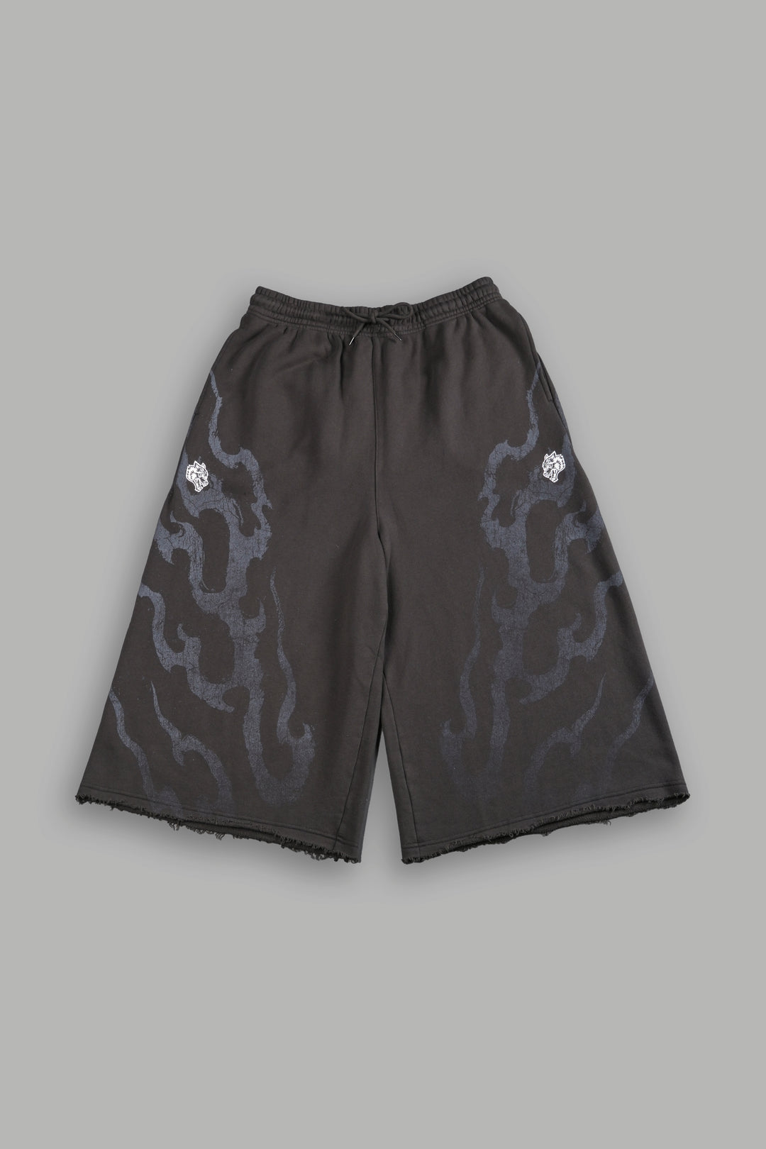 Darc Infernal Oversized Omen Cropped Sweat Pants in Wolf Gray