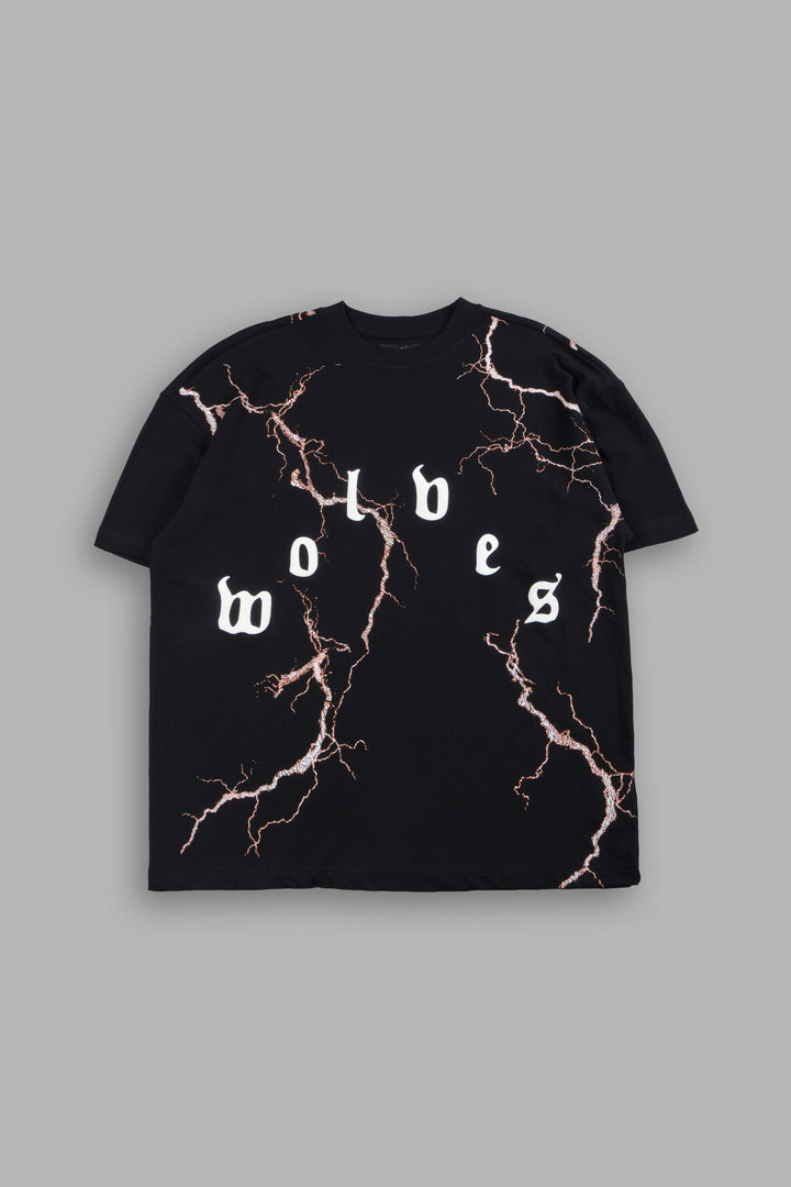Lightning Frvr Premium Oversized Tee in Black