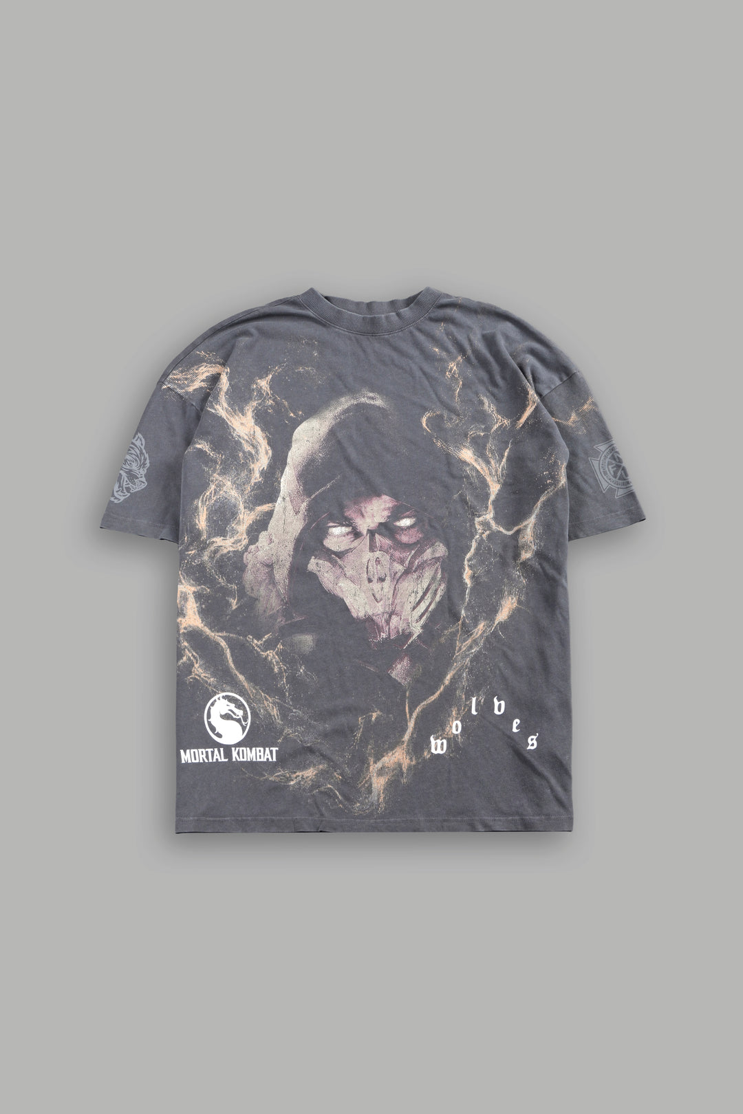 Scorpion Fire Premium Oversized Tee in Slate Gray