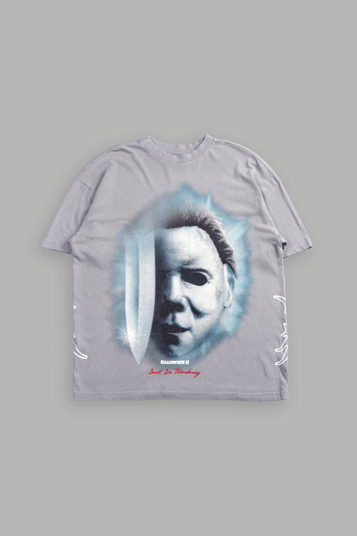 Night Blade Premium Oversized Tee In Dove Gray