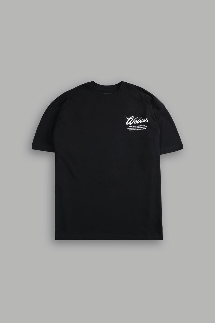 Western Wolves Forever "Premium" Oversized Tee in Black
