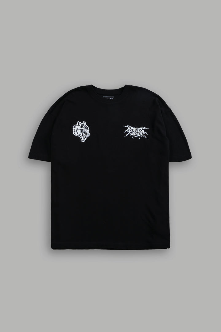 Cha Hae-In "Side By Side" Series Premium Oversized Tee in Black