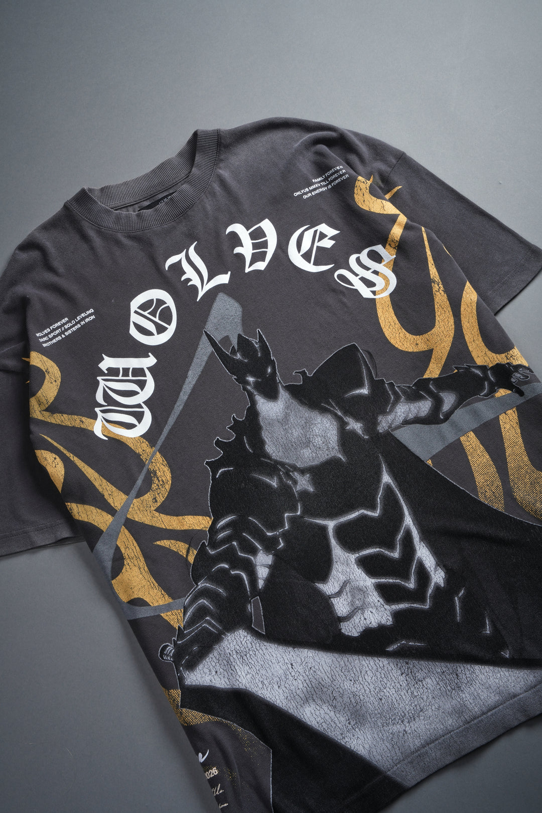 Igris Ascends Premium Oversized Tee in Wolf Gray