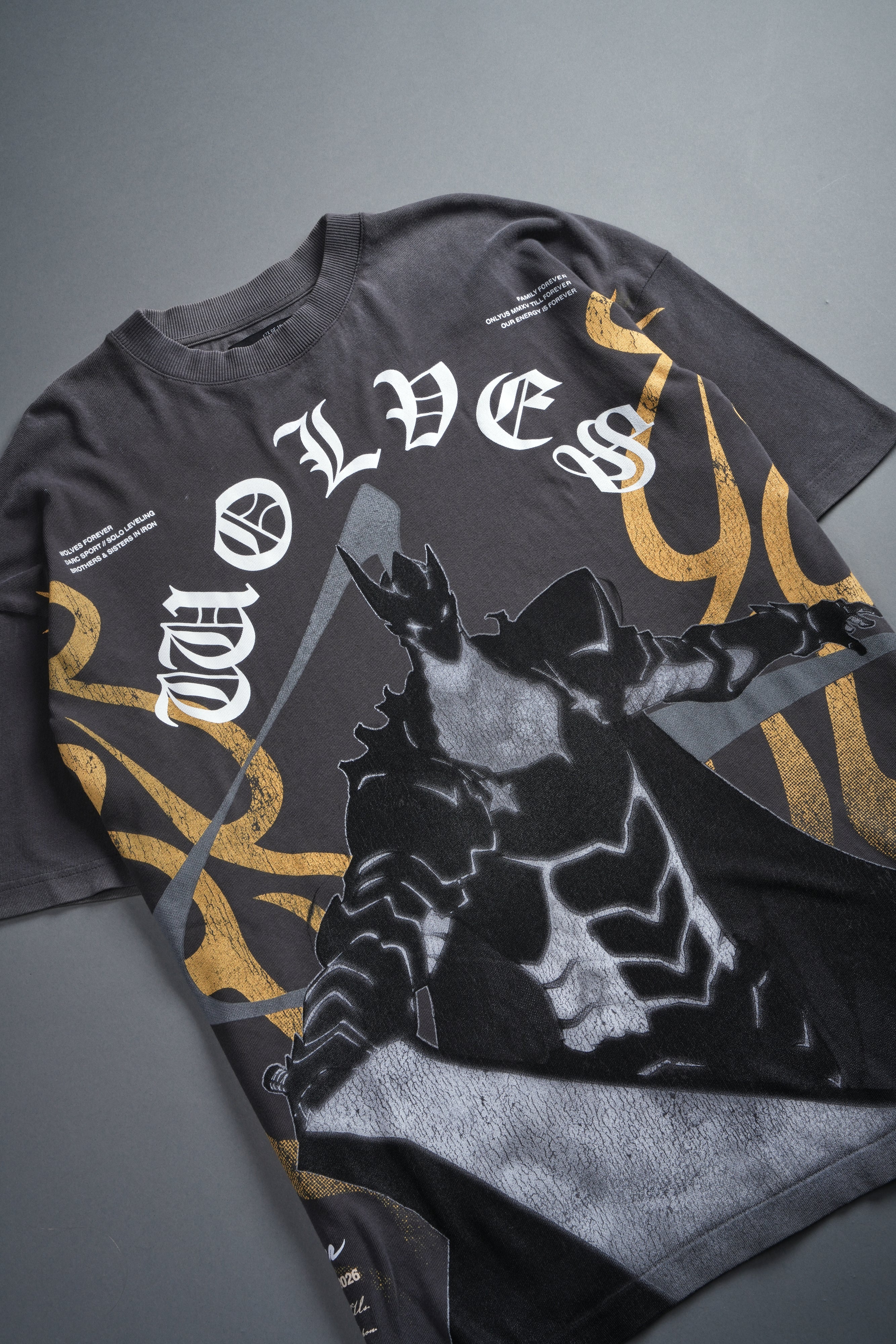 Igris Ascends Premium Oversized Tee in Wolf Gray