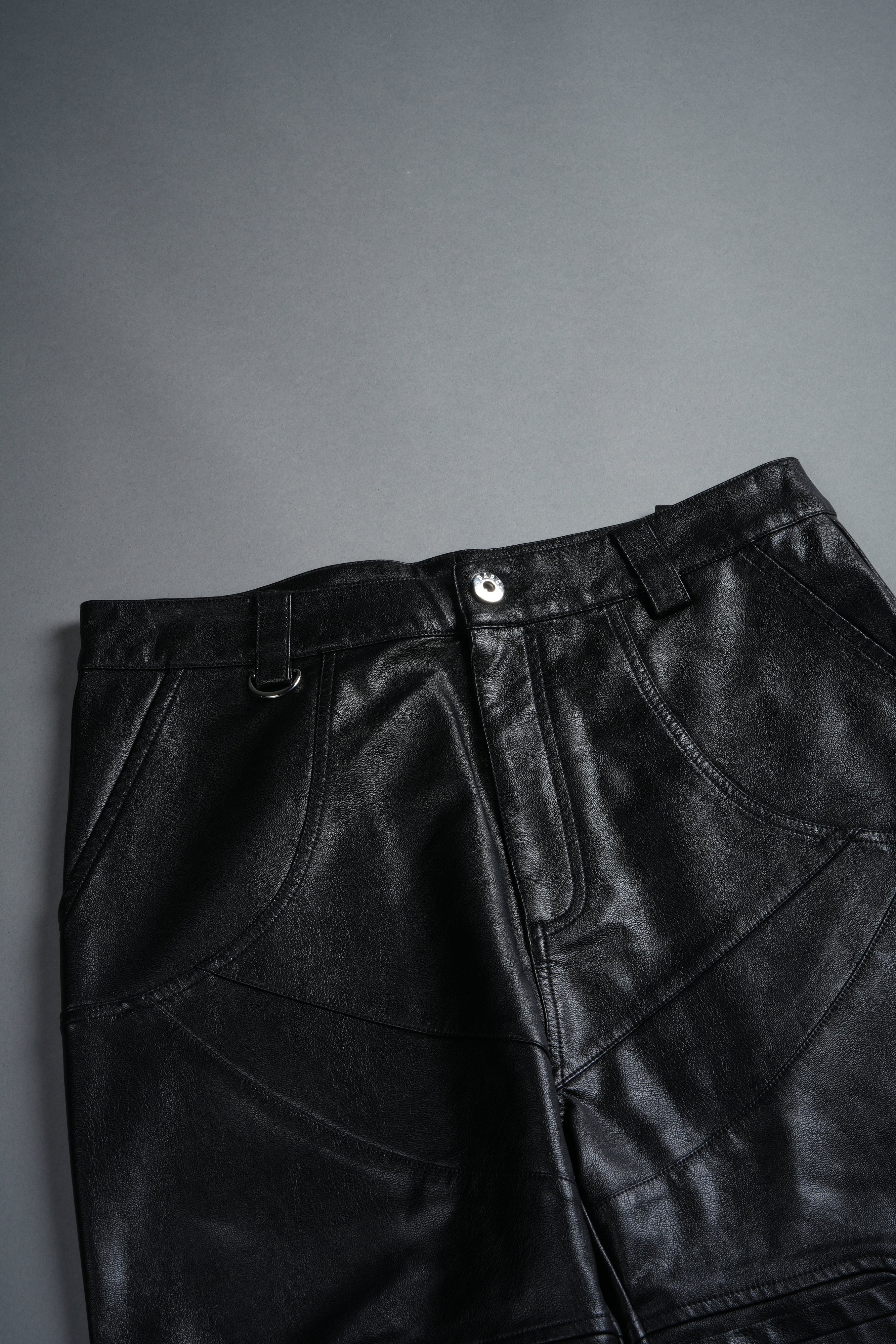 Wolves Chopper McKagan Faux Leather Pants in Black