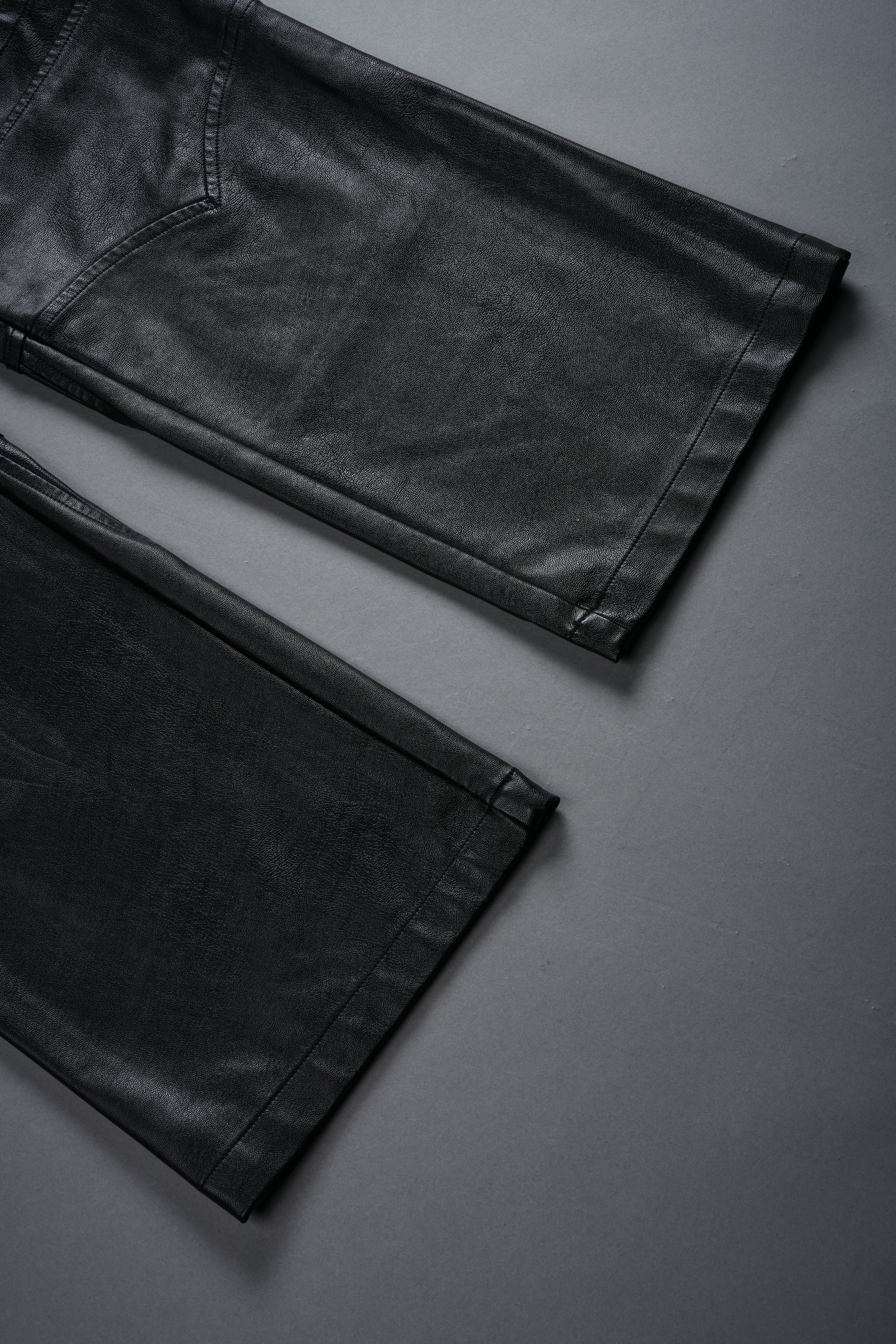 Wolves Chopper McKagan Faux Leather Pants in Black