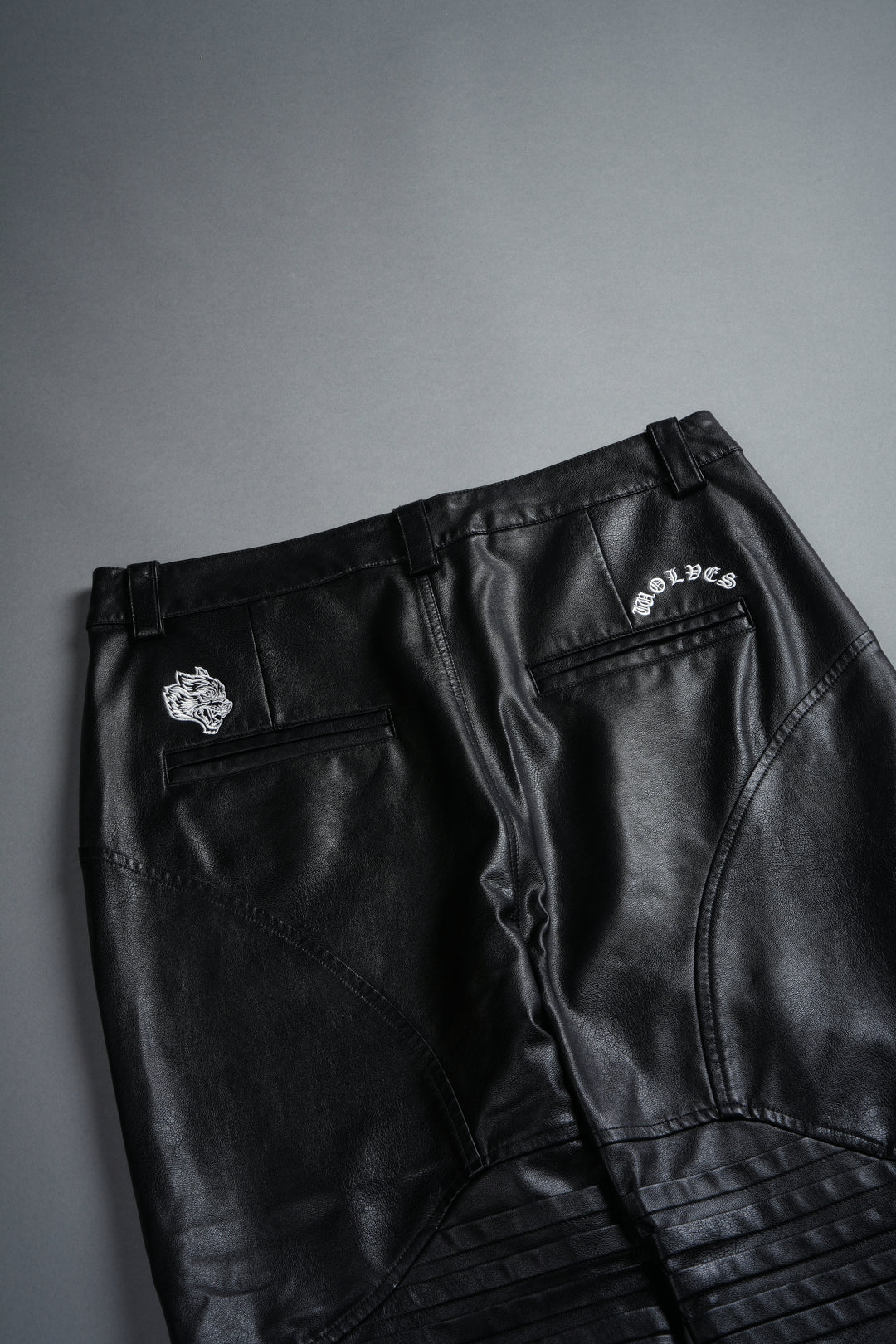 Wolves Chopper McKagan Faux Leather Pants in Black