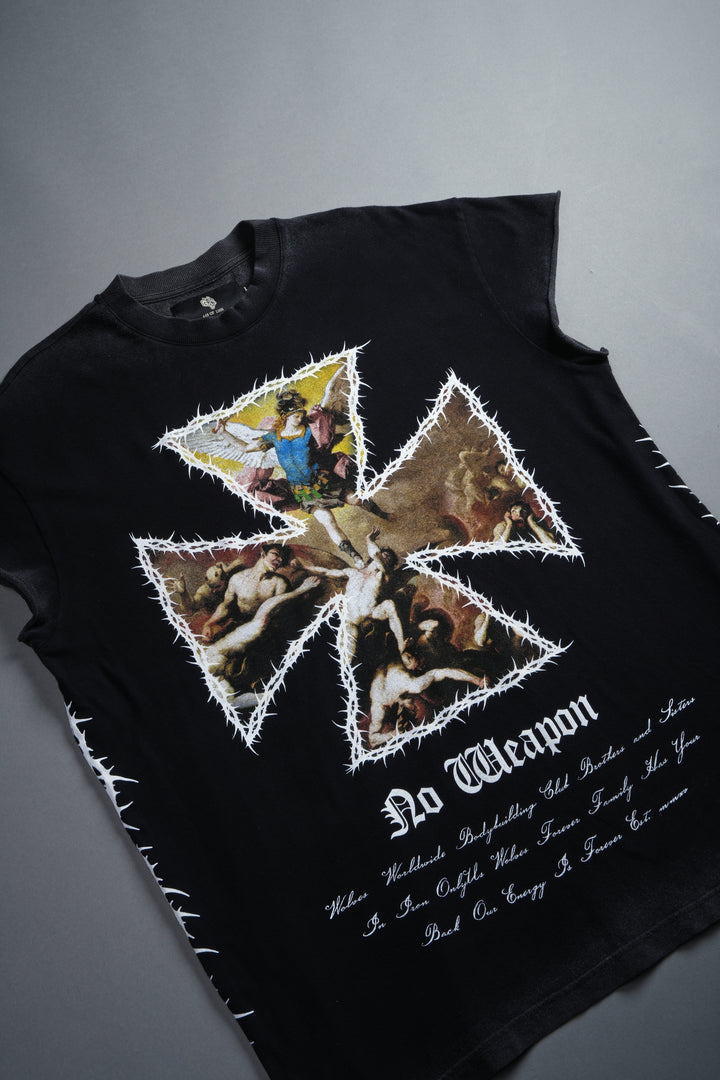 Ascend "Premium" Cap Sleeve Tee in Black