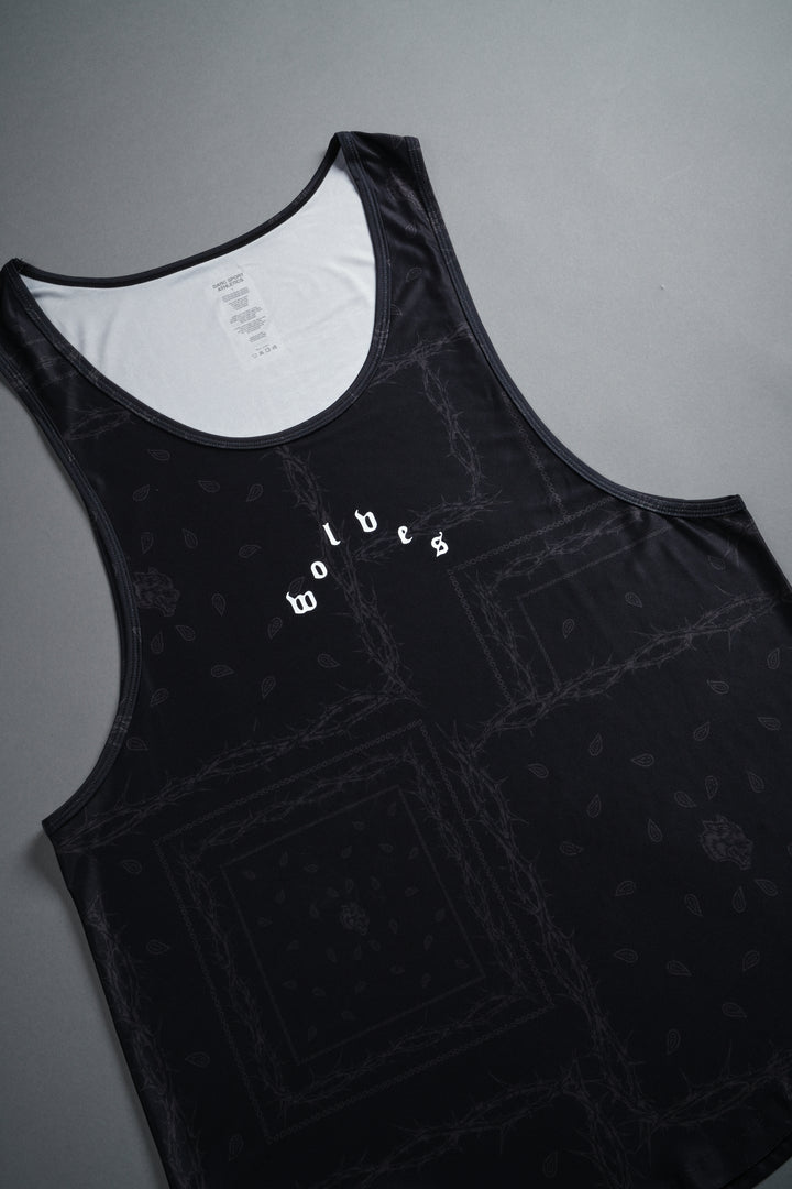 Wolves Pyramid "Dry Wolf" (Drop) Tank in Black Thorn Paisley