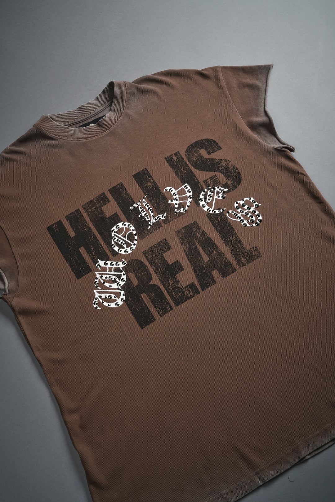 Hell is Real "Premium" Cap Sleeve Tee in Desert Dust