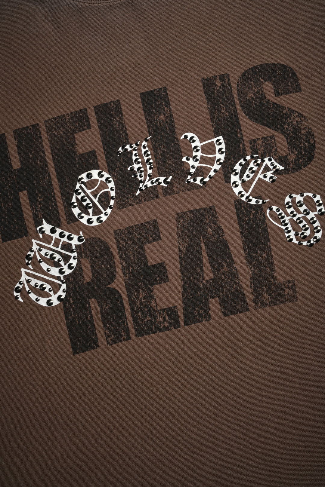 Hell is Real "Premium" Cap Sleeve Tee in Desert Dust