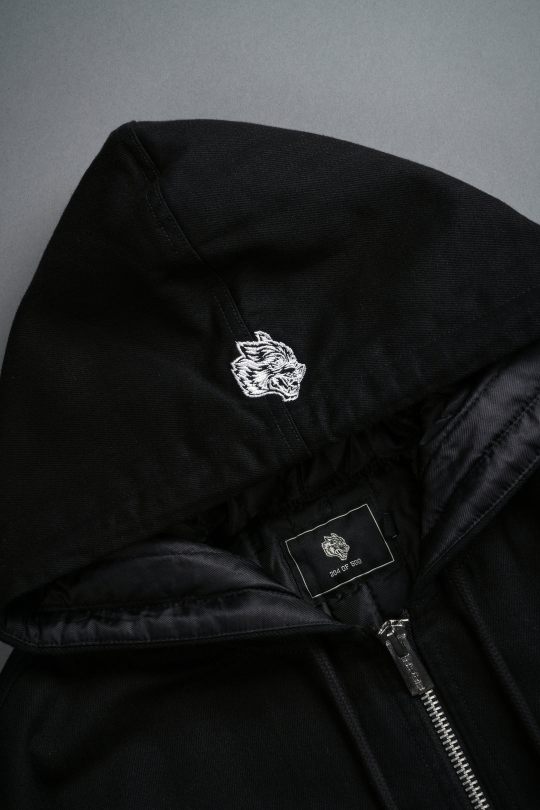 Wolves Pray Calaway Jacket in Distressed Black