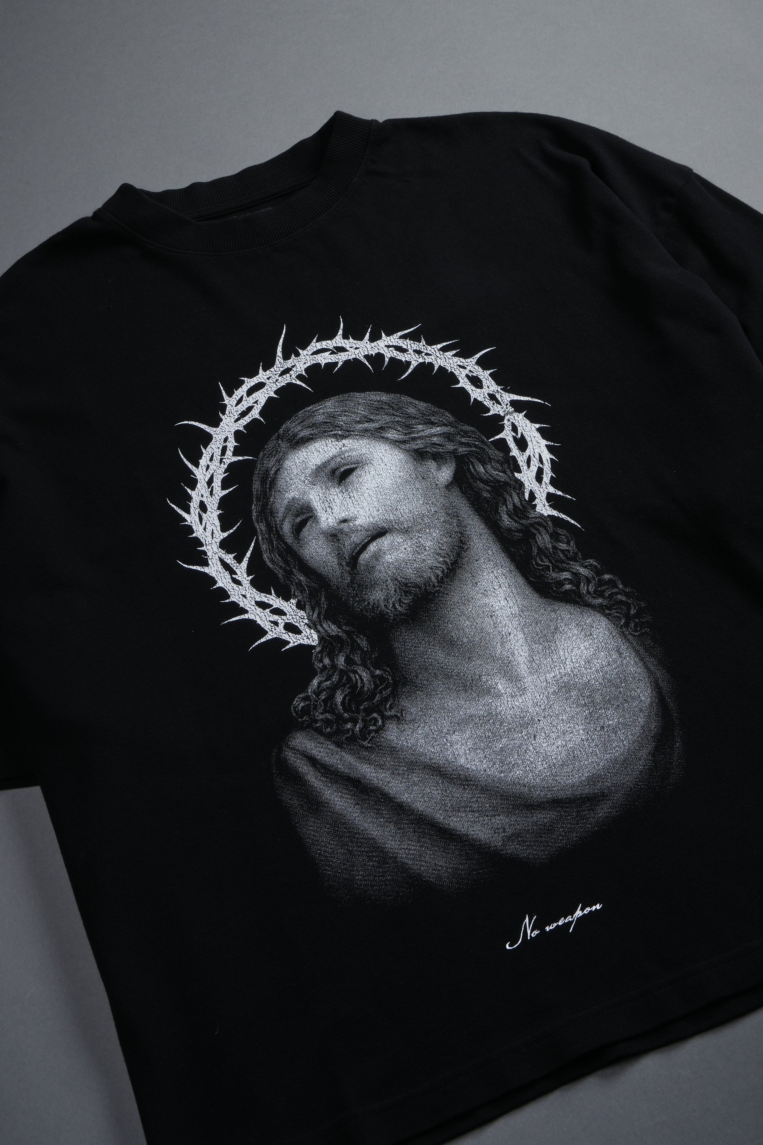 Crowned Premium "Box Cut" Tee Black