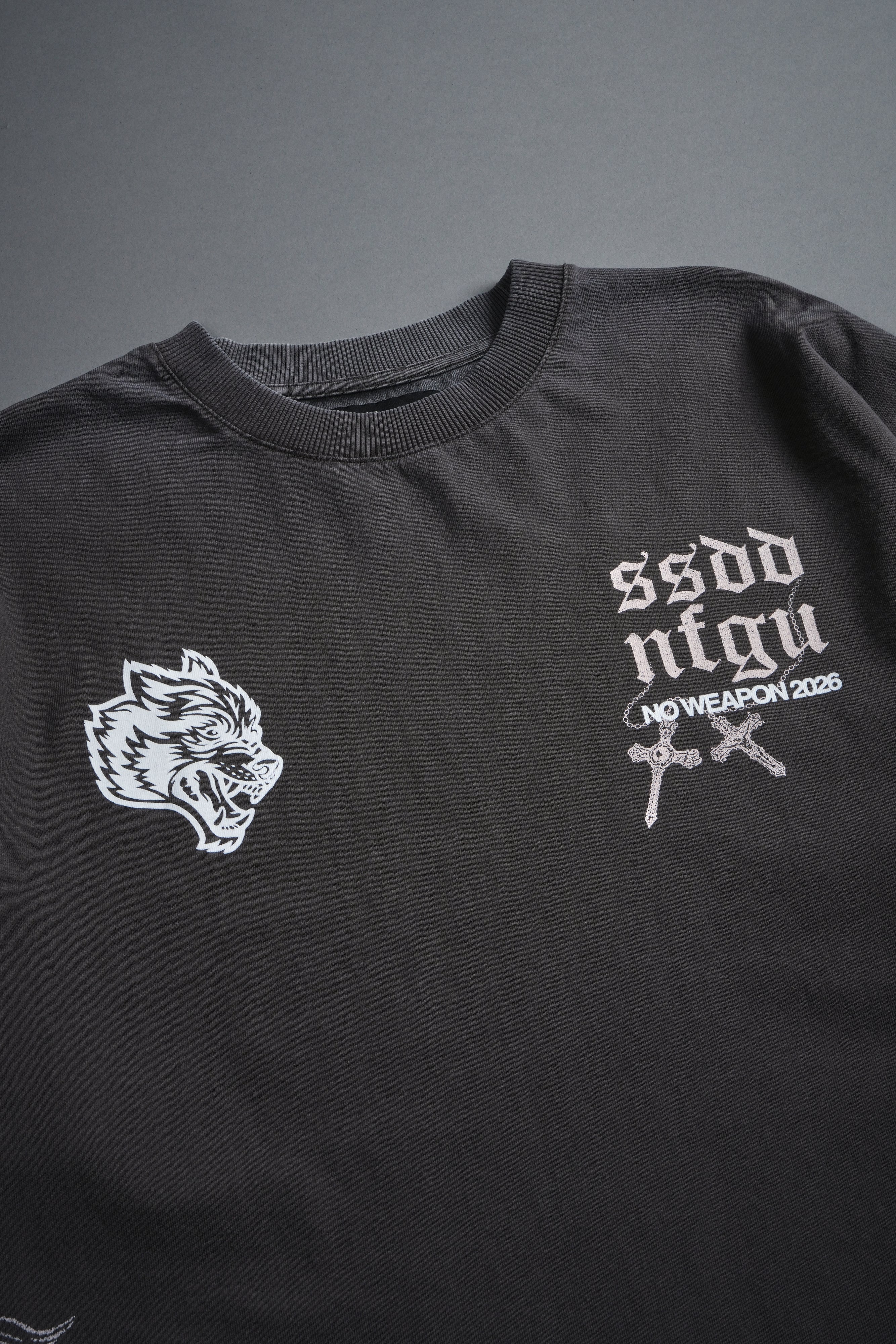 The Fallen Grunge Tee in Wolf Gray