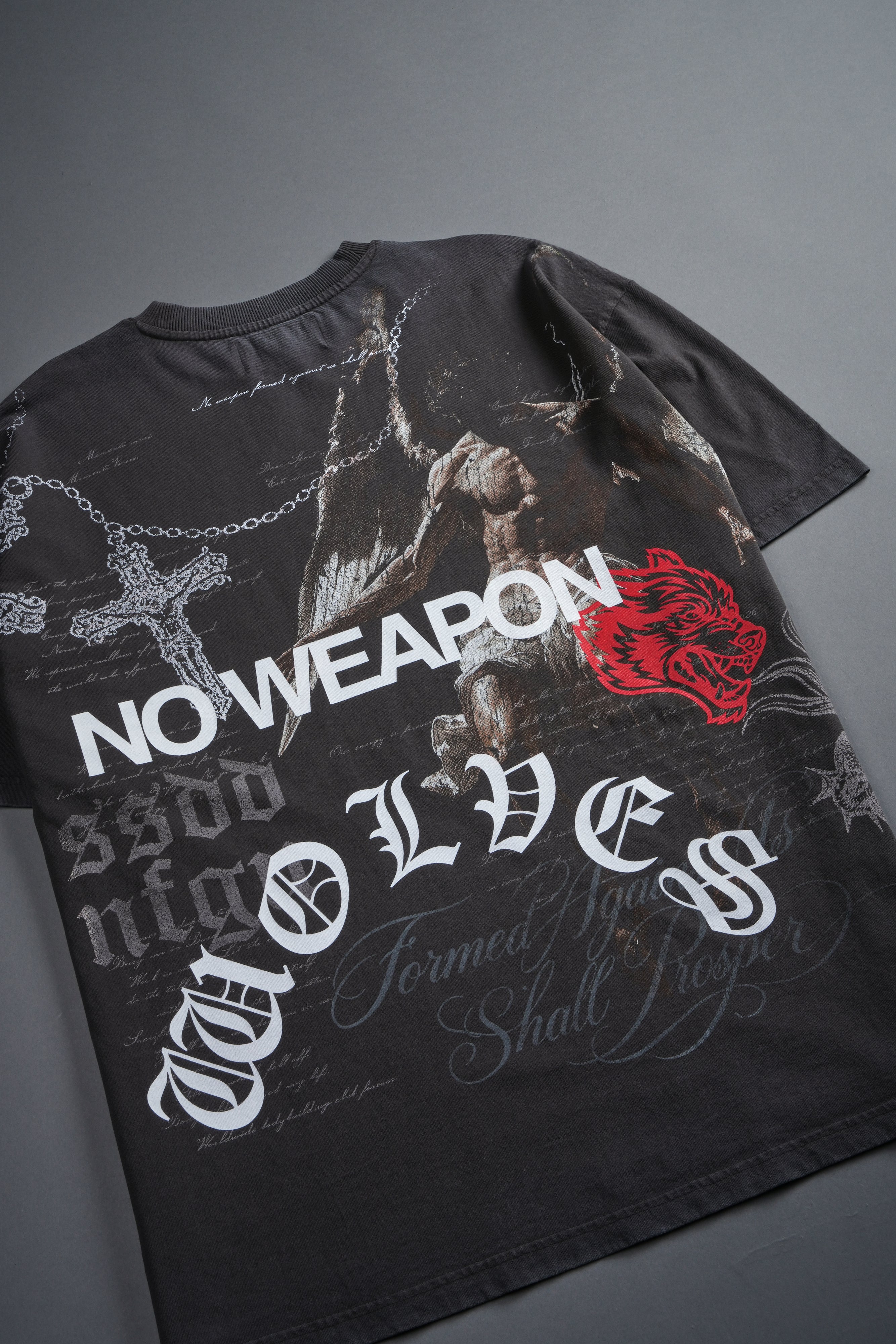 The Fallen Grunge Tee in Wolf Gray
