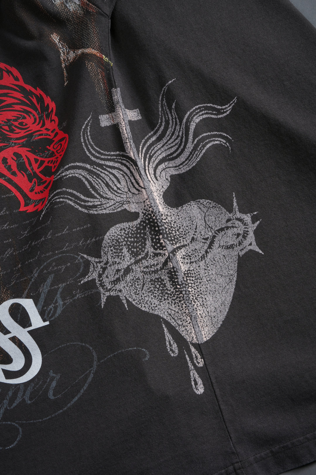 The Fallen Grunge Tee in Wolf Gray