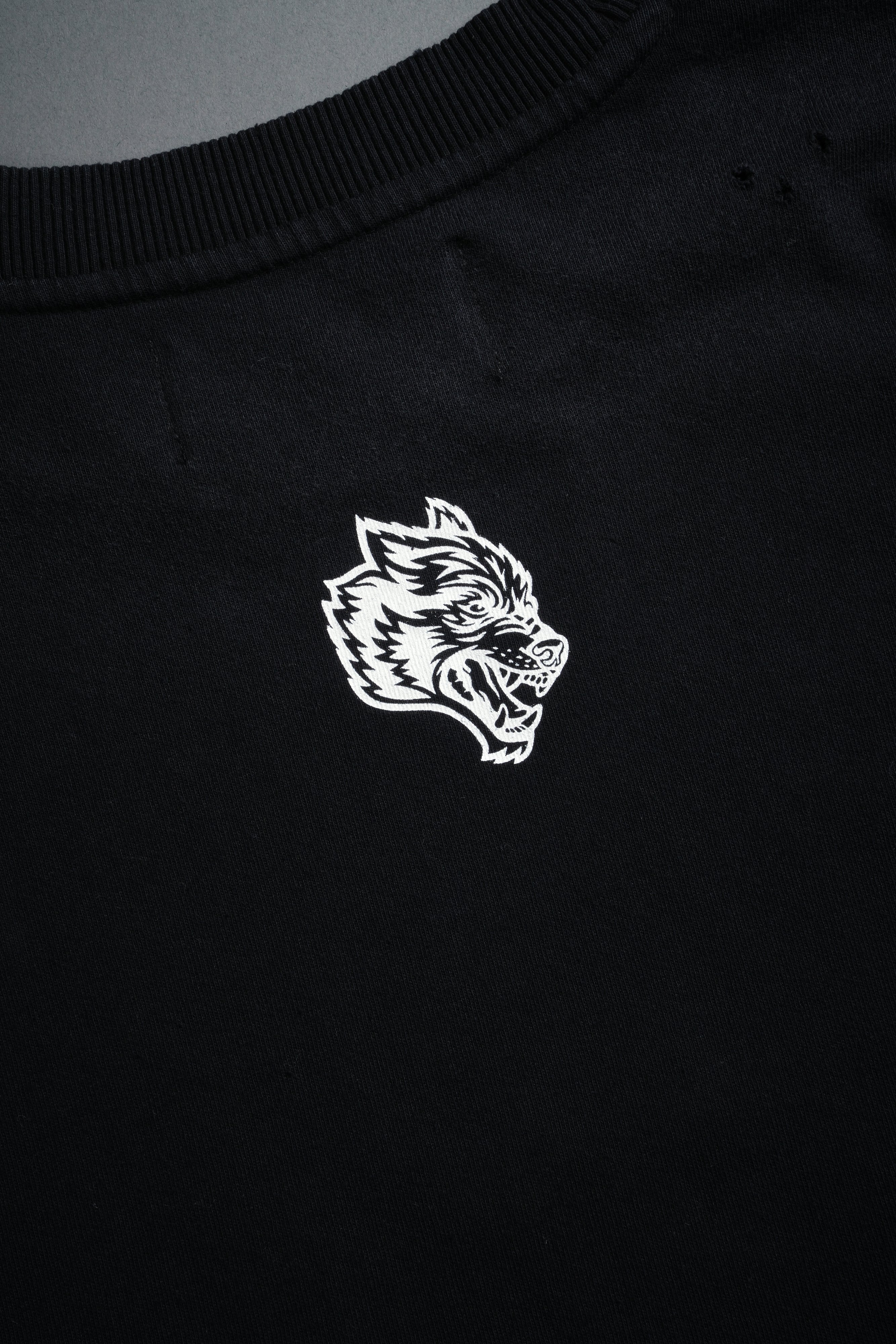 Hell is Real Distressed Grunge "Box Cut" Tee V2 in Black Drift Wash