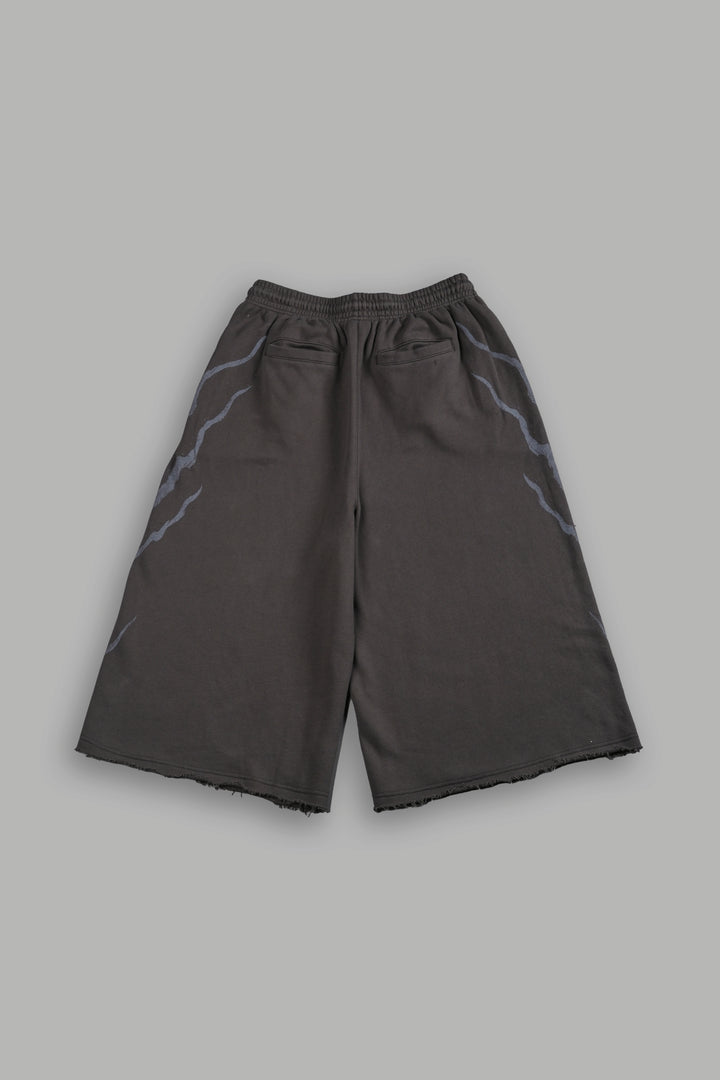 Darc Infernal Oversized Omen Cropped Sweat Pants in Wolf Gray