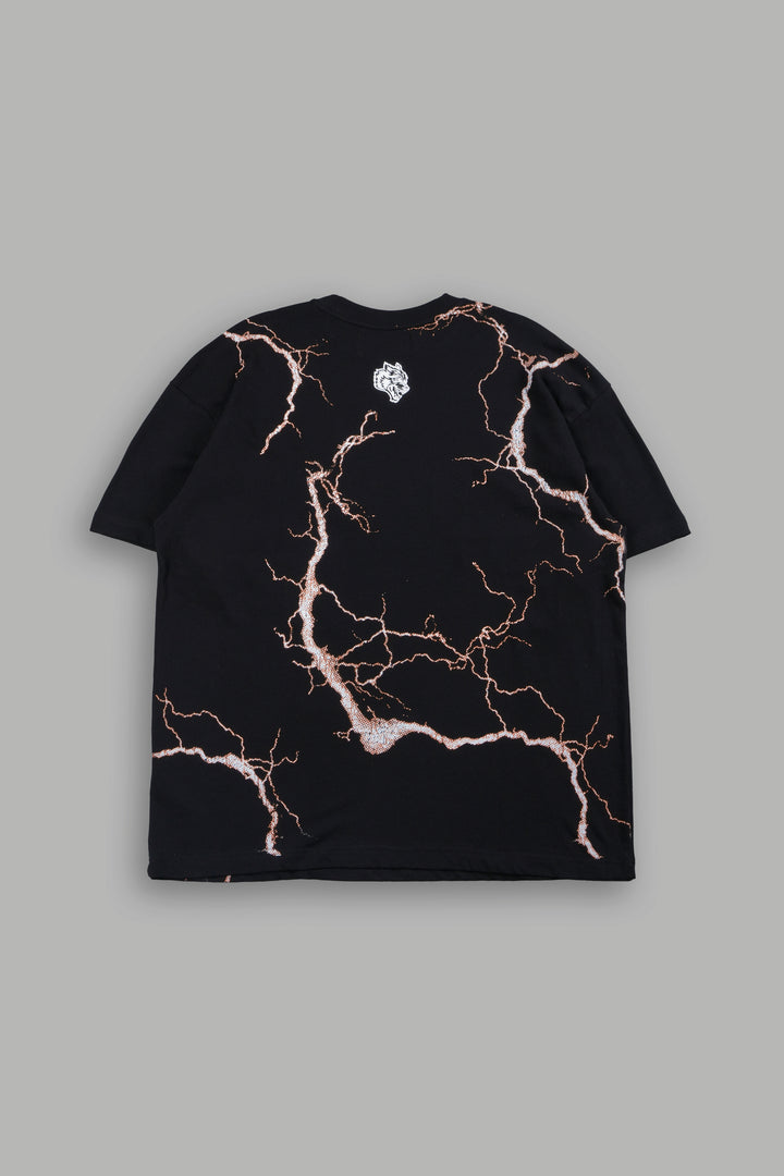 Lightning Frvr Premium Oversized Tee in Black