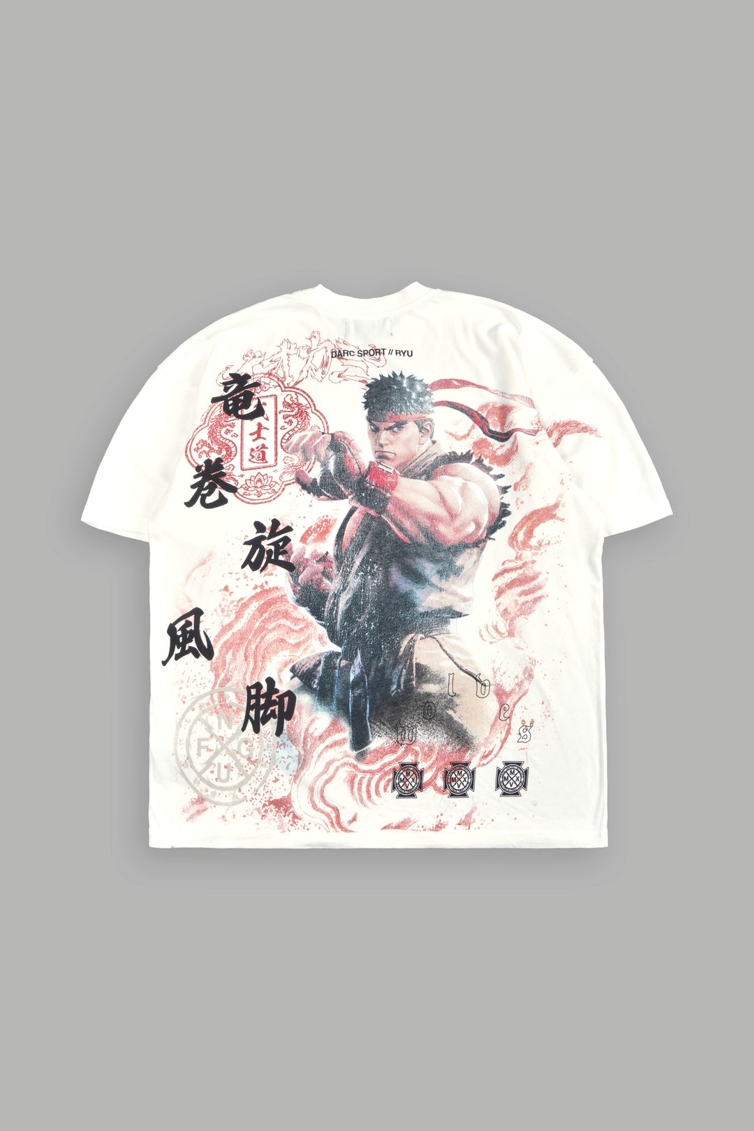 Dragon Rising Premium Oversized Tee In Cream