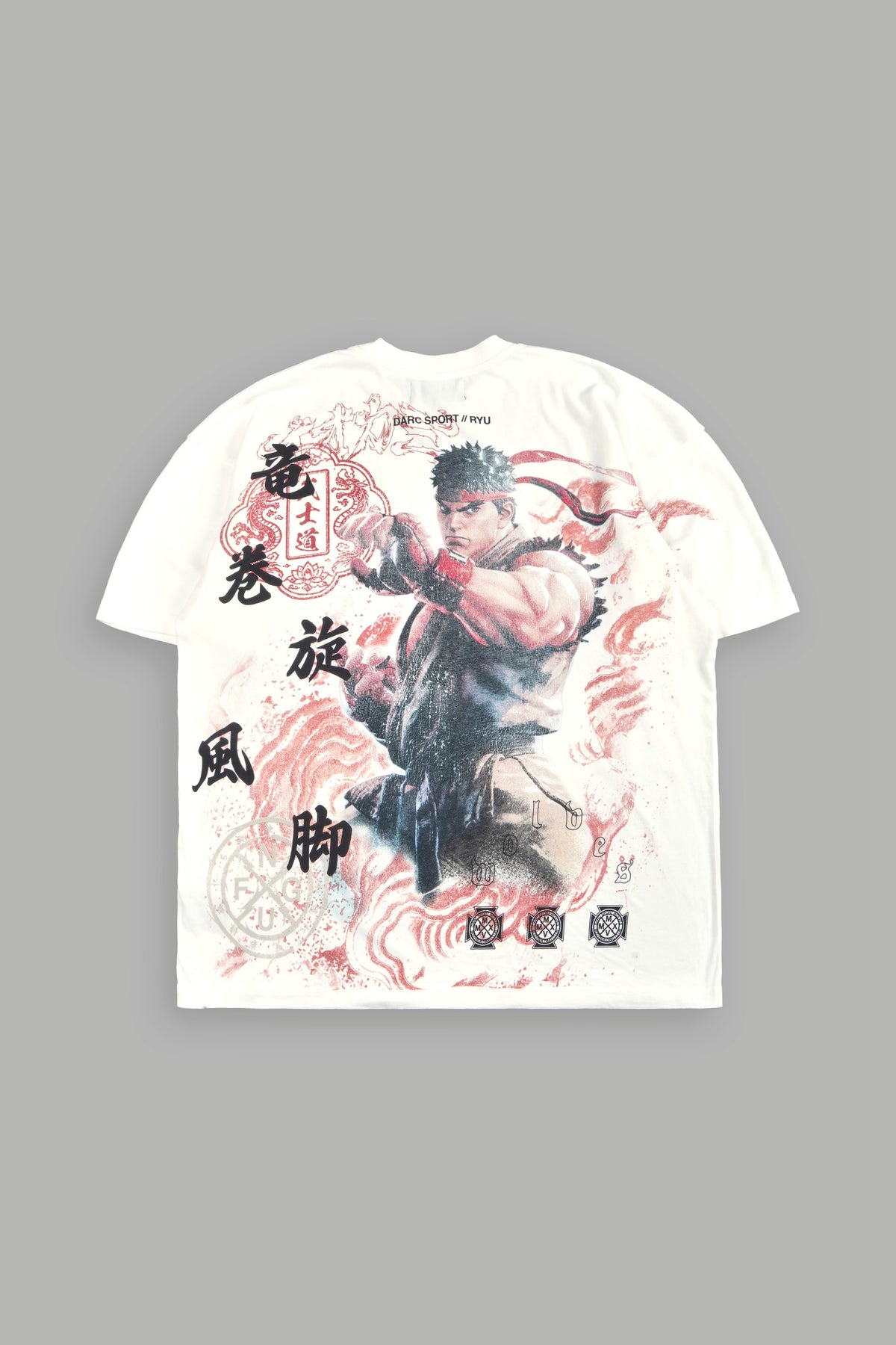 Dragon Rising Premium Oversized Tee In Cream