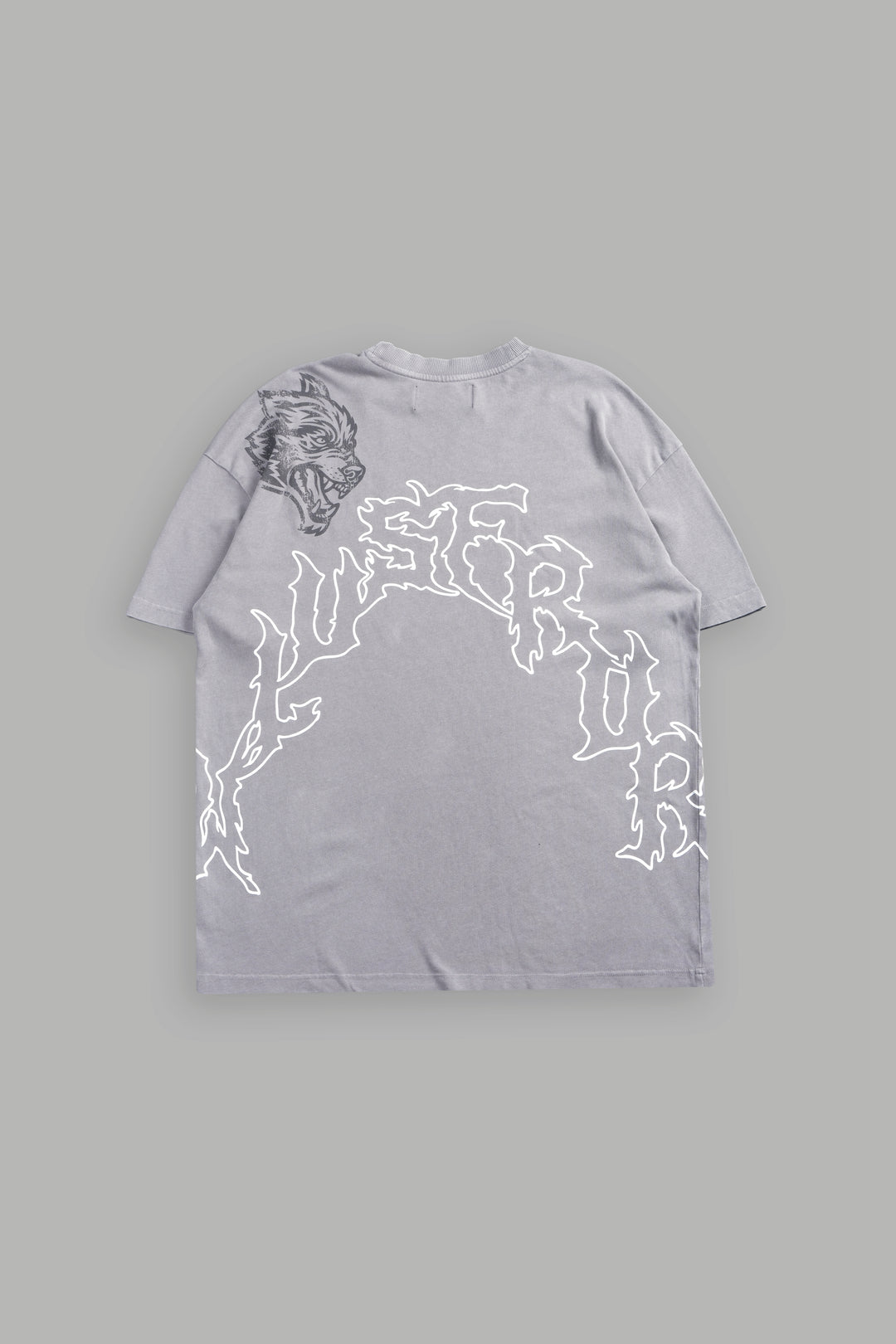 Night Blade Premium Oversized Tee In Dove Gray