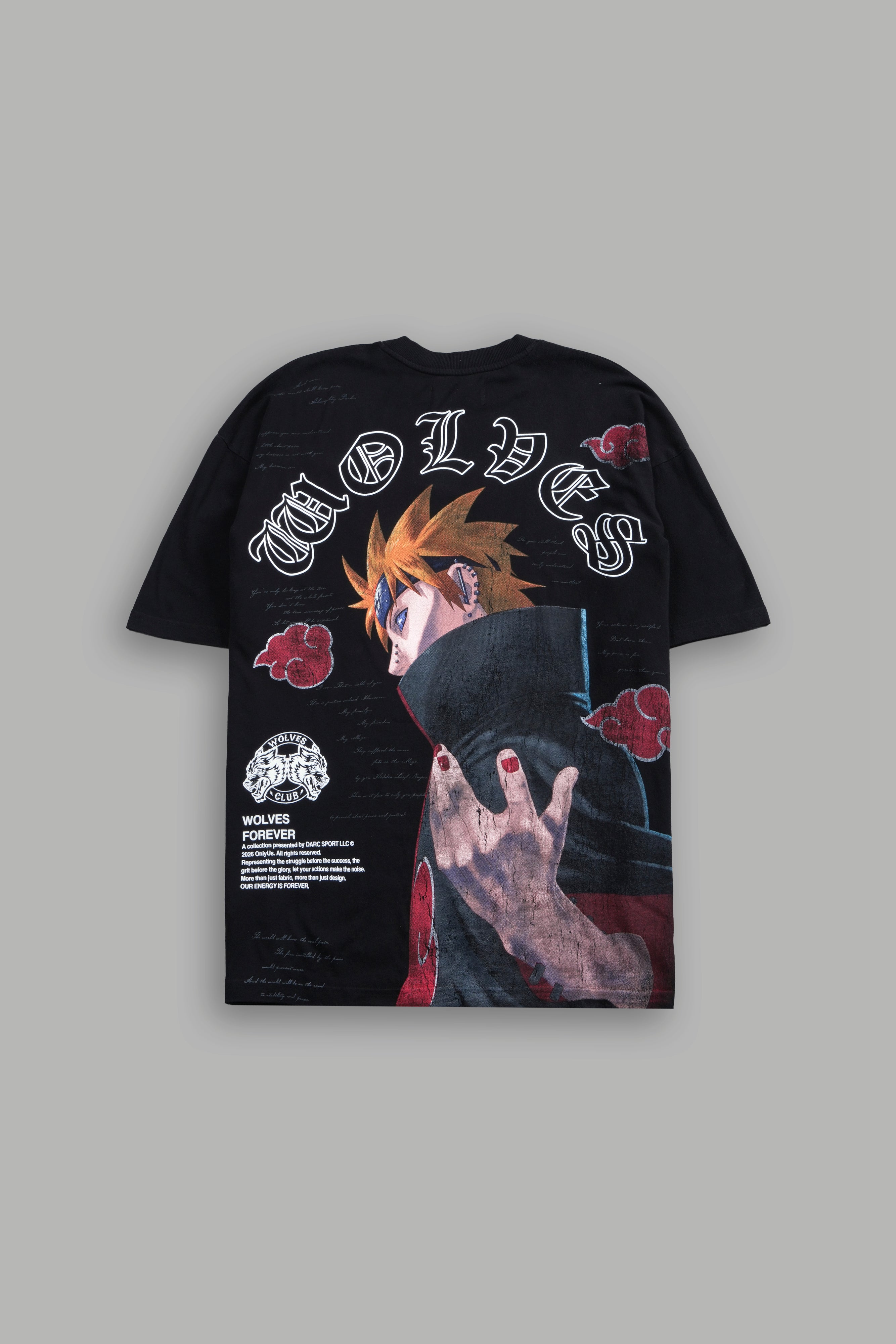 No Pain No Gain Premium Oversized Tee in Black