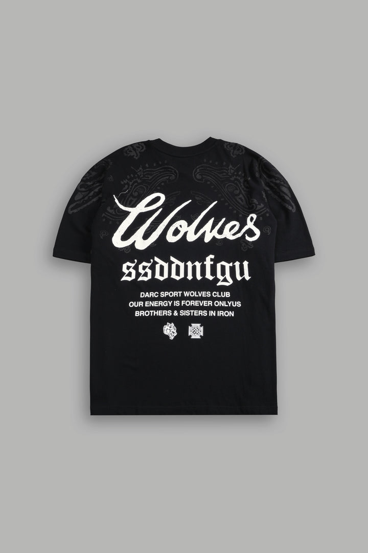 Western Wolves Forever "Premium" Oversized Tee in Black